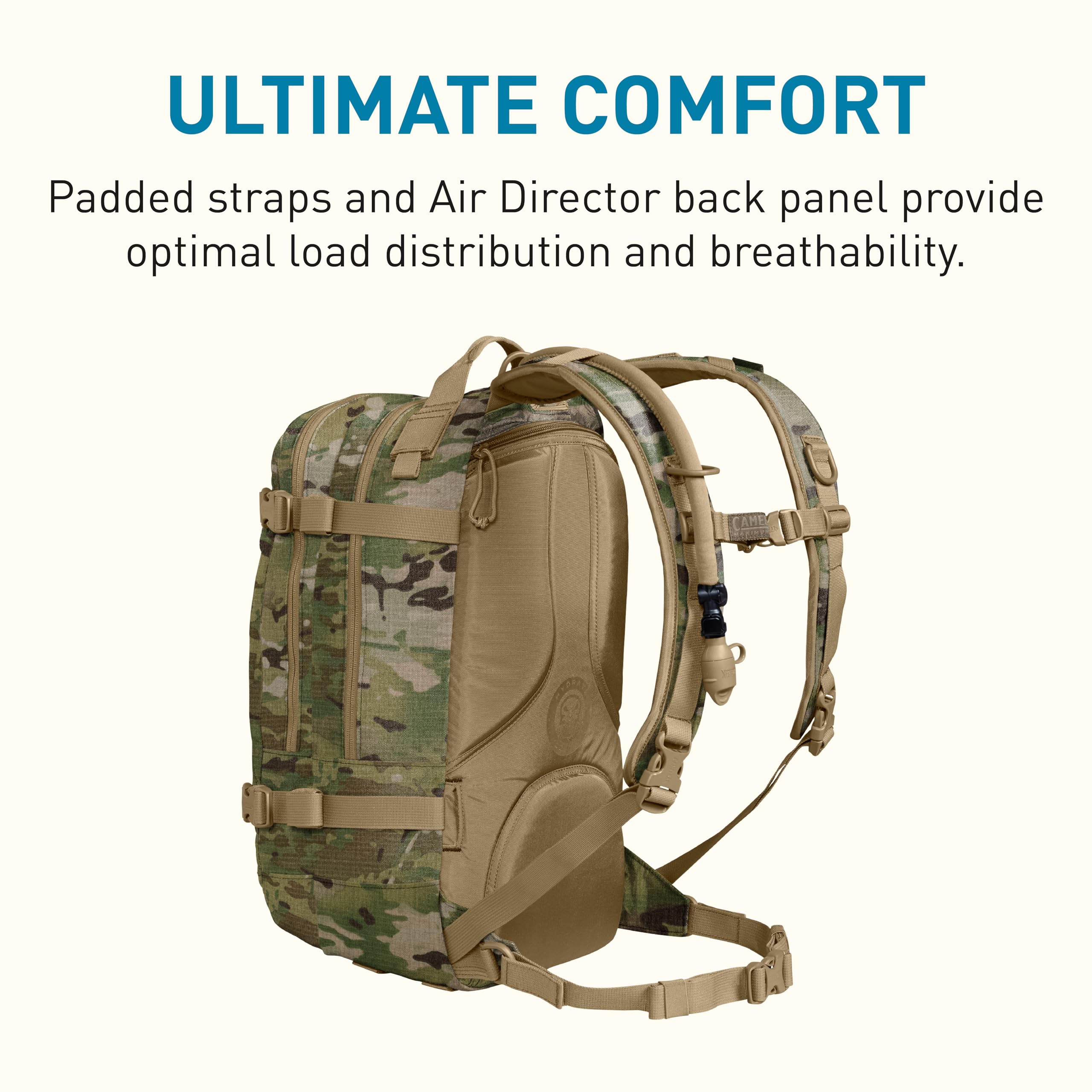 CamelBak H.A.W.G. Tactical Hydration Backpack with 100oz/3L Mil Spec Crux Reservoir Bladder - MOLLE, Multicam