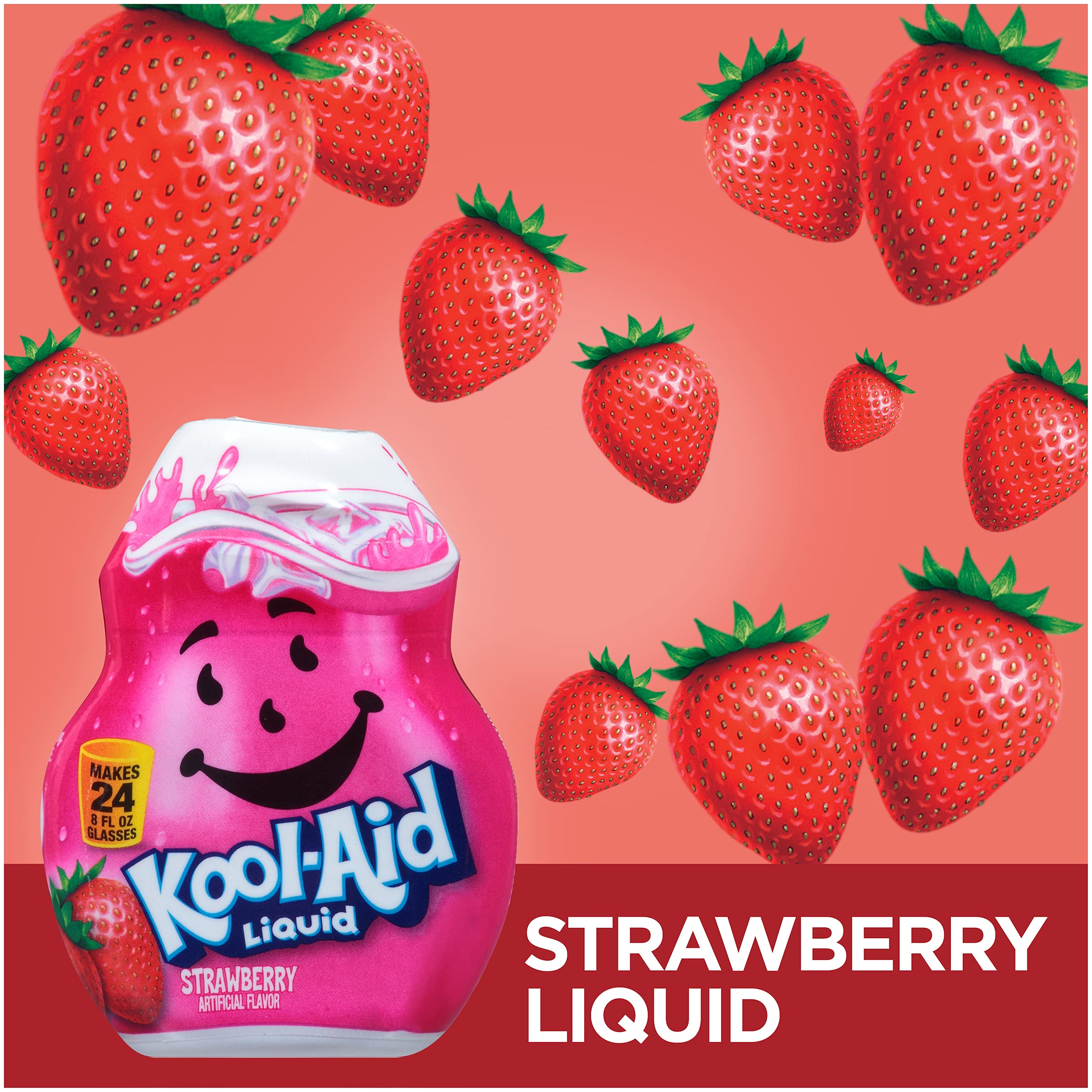 Kool-Aid Soft Drink Mixed (1.62 Fl Oz (Pack of 4), Strawberry)