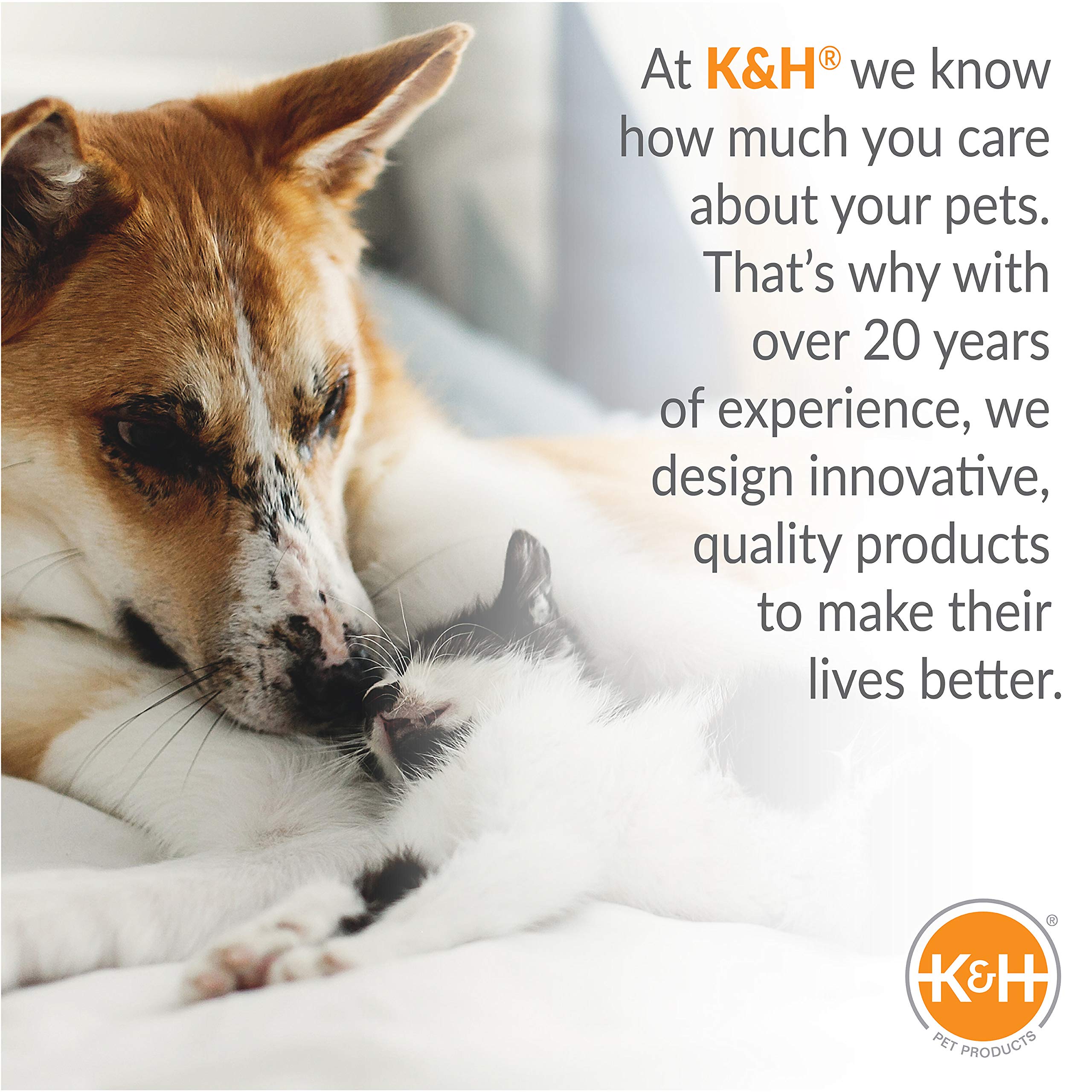 K&H Pet Products Microwavable Pet Bed Warmer, Indoor Outdoor Heated Warming Pad for Cat Houses, Dog Houses, Rabbit Hutches, Place Inside Any Pet's Favorite Bed, No Electricity Needed - 9 X 9in Blue