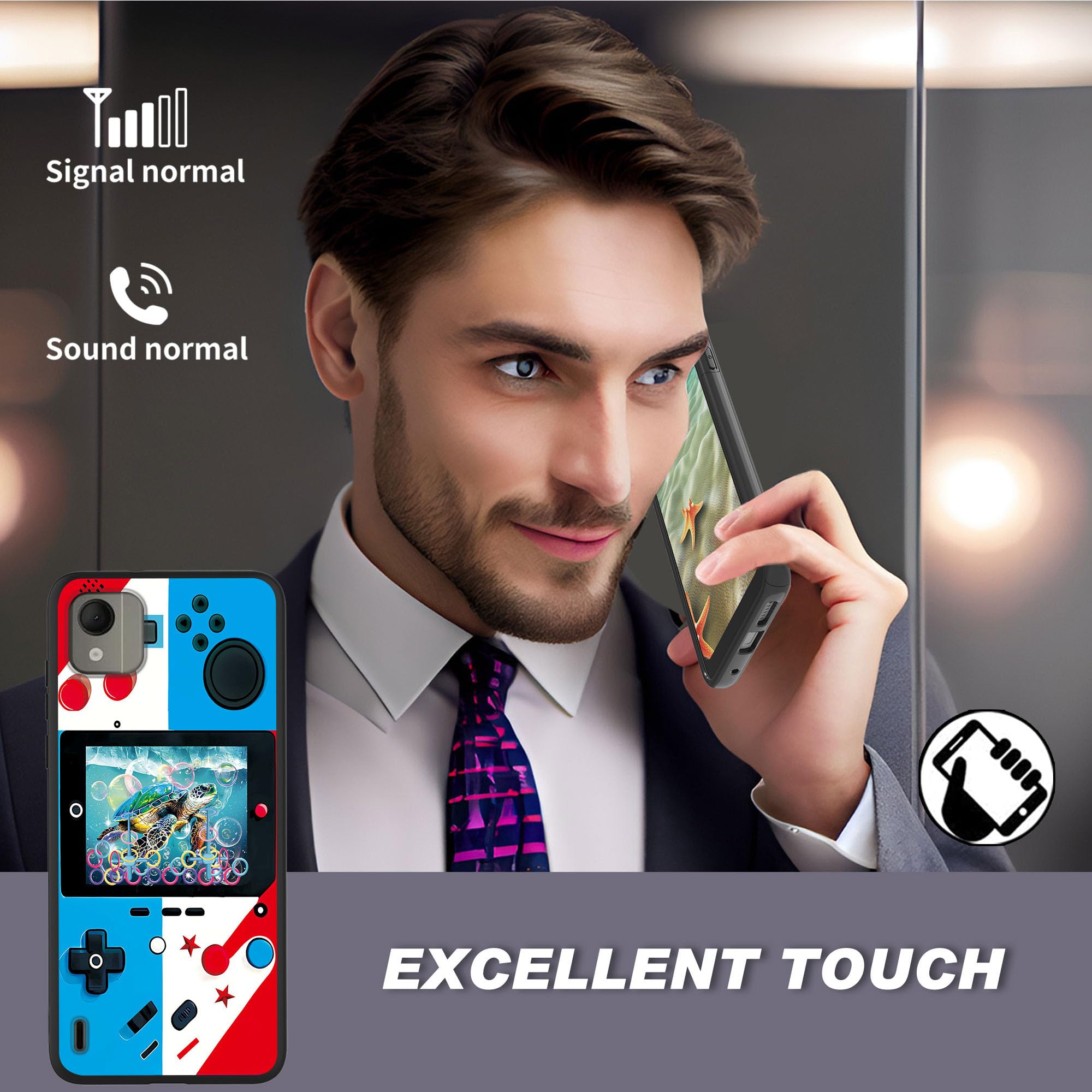 RYUITHDJP for Nokia C110 Phone Case 6.3" Game Player Kids Design, Phone Case for Nokia C110 Case TPU Stylish Protective Cover