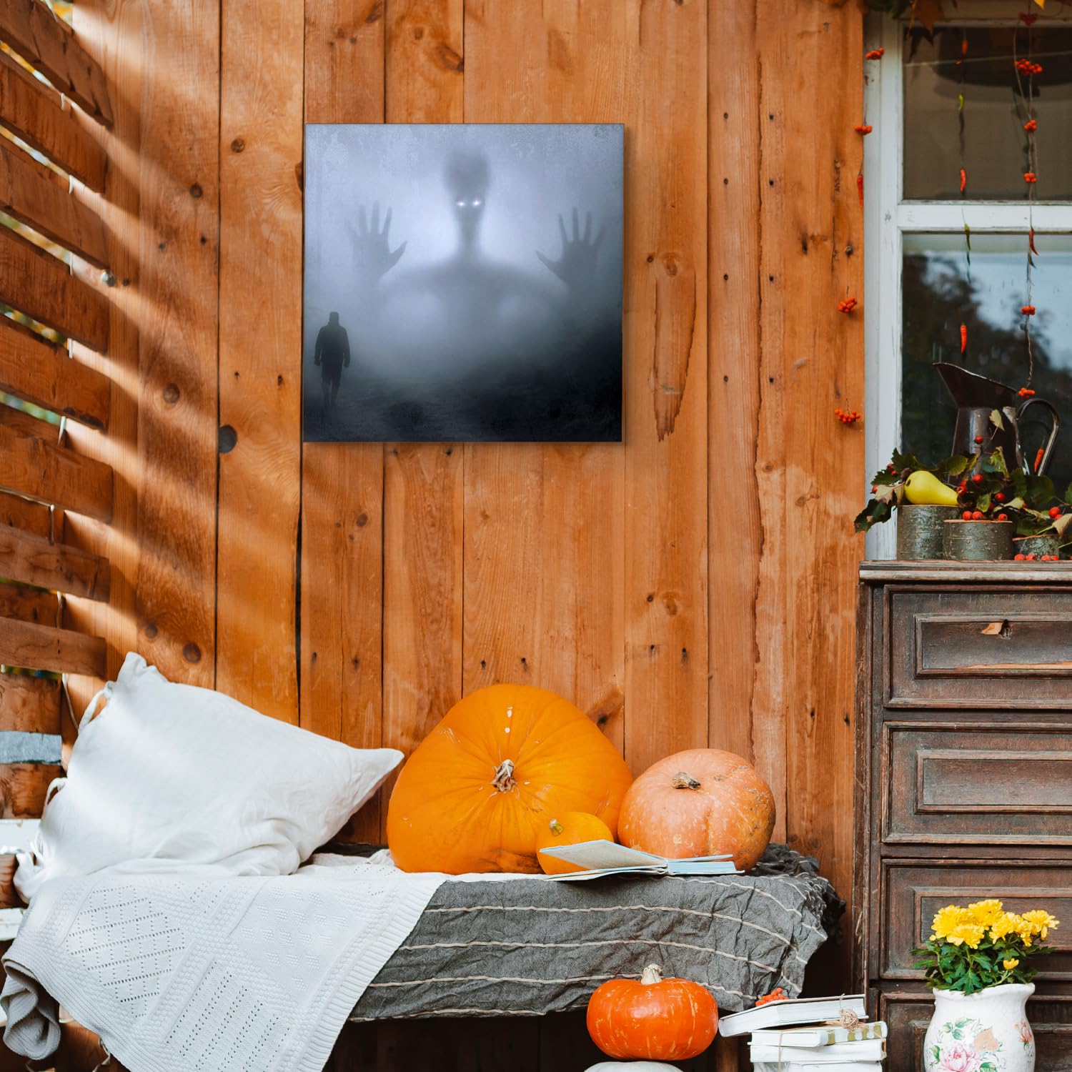 Custom Canvas Prints with Your Photos,Personalized Photo to Canvas,Print Canvas Pictures Wall Art for Halloween Decoration