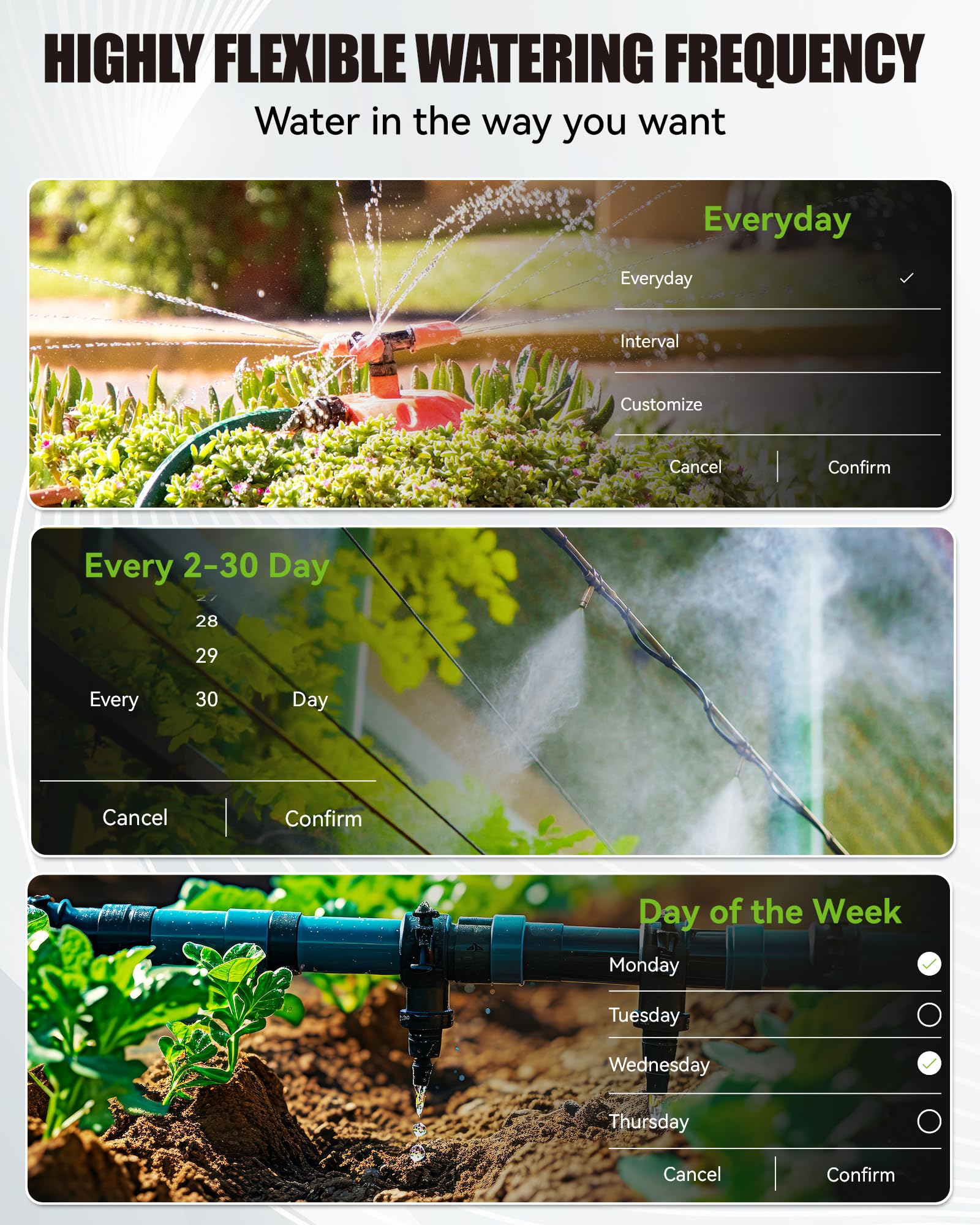 RAINPOINT Smart Water Timer for Garden Hose-Timer Only, WIFI Sprinkler Timer 2 Outlet(2.4Ghz WIFI), Smart Hose Timer with Rain Delay, Smart+ APP Control, Automatic Irrigation System for Lawns and Yard