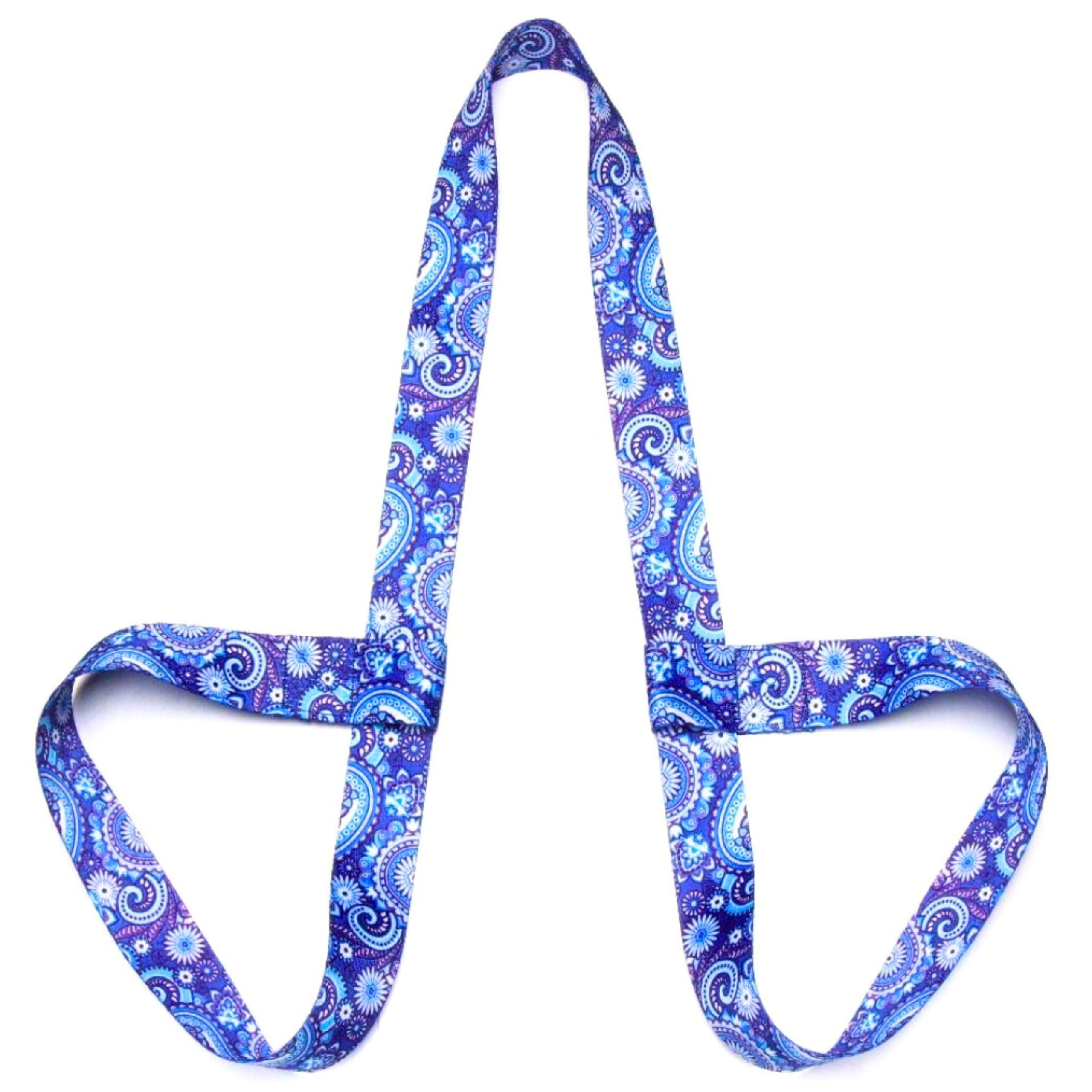 Yoga Mat Straps for Carrying, Adjustable Yoga Mat Sling Carrier, Mat Holder Colorful Band, Anti-Slip, Multiple Color Choices (Blue)