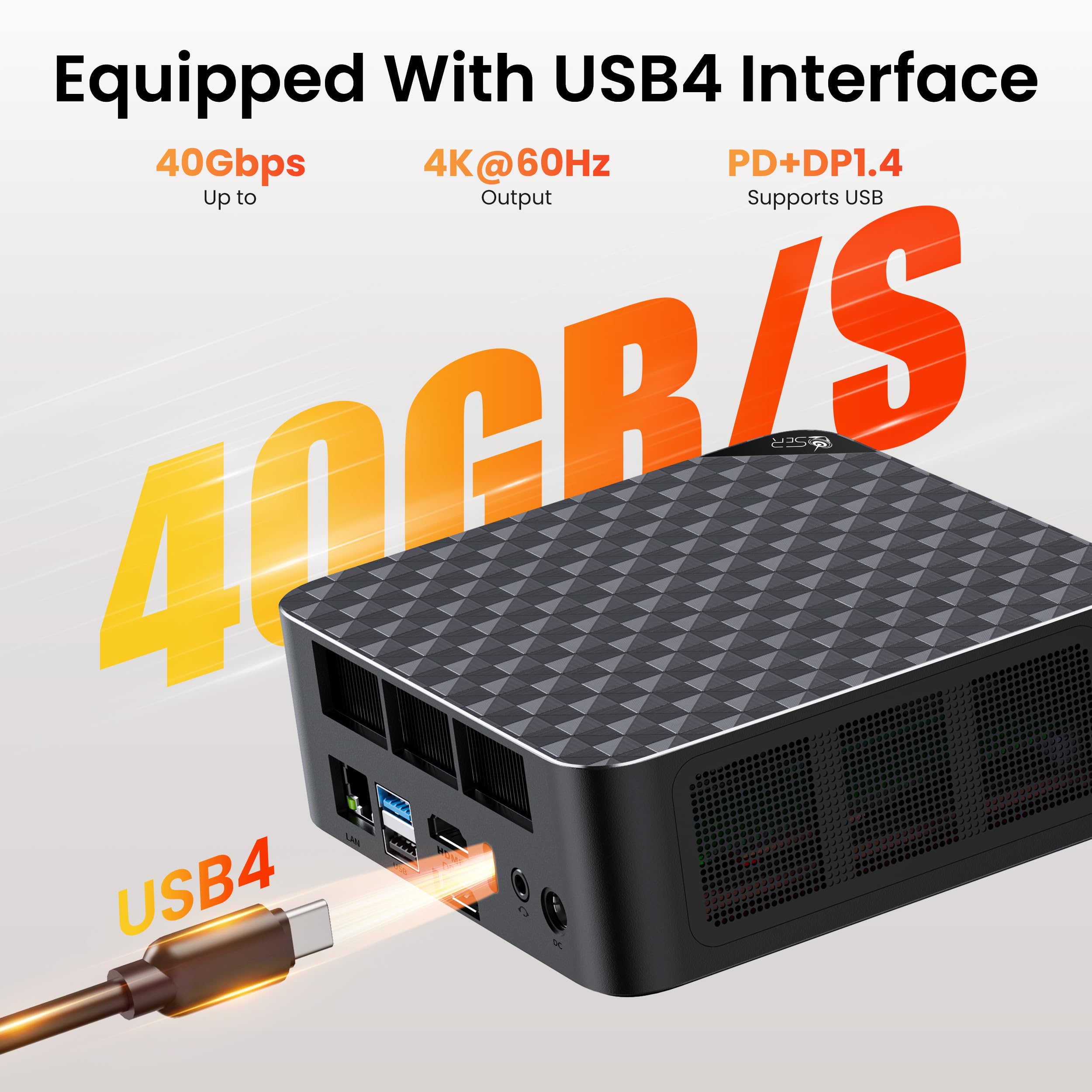 Beelink SER6 Mini PC AMD Ryzen 9 6900HX, 32GB DDR5 RAM 1TB PCIE4.0 SSD Mini Gaming PC with AMD Radeon 680M, Triple Display/ USB4.0/ WiFi6/ BT5.2/2.5Gbps LAN Mini Computer