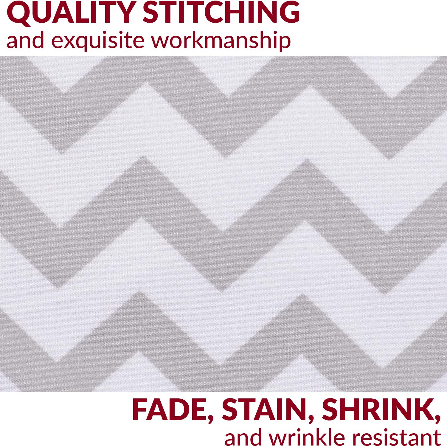 Mellanni Pillow Cases - Luxury, Extra Soft, Cooling Pillow Covers - 2 PC Iconic Collection Pillowcases - Envelope Closure (Standard/Queen 20" x 30", Chevron Gray)