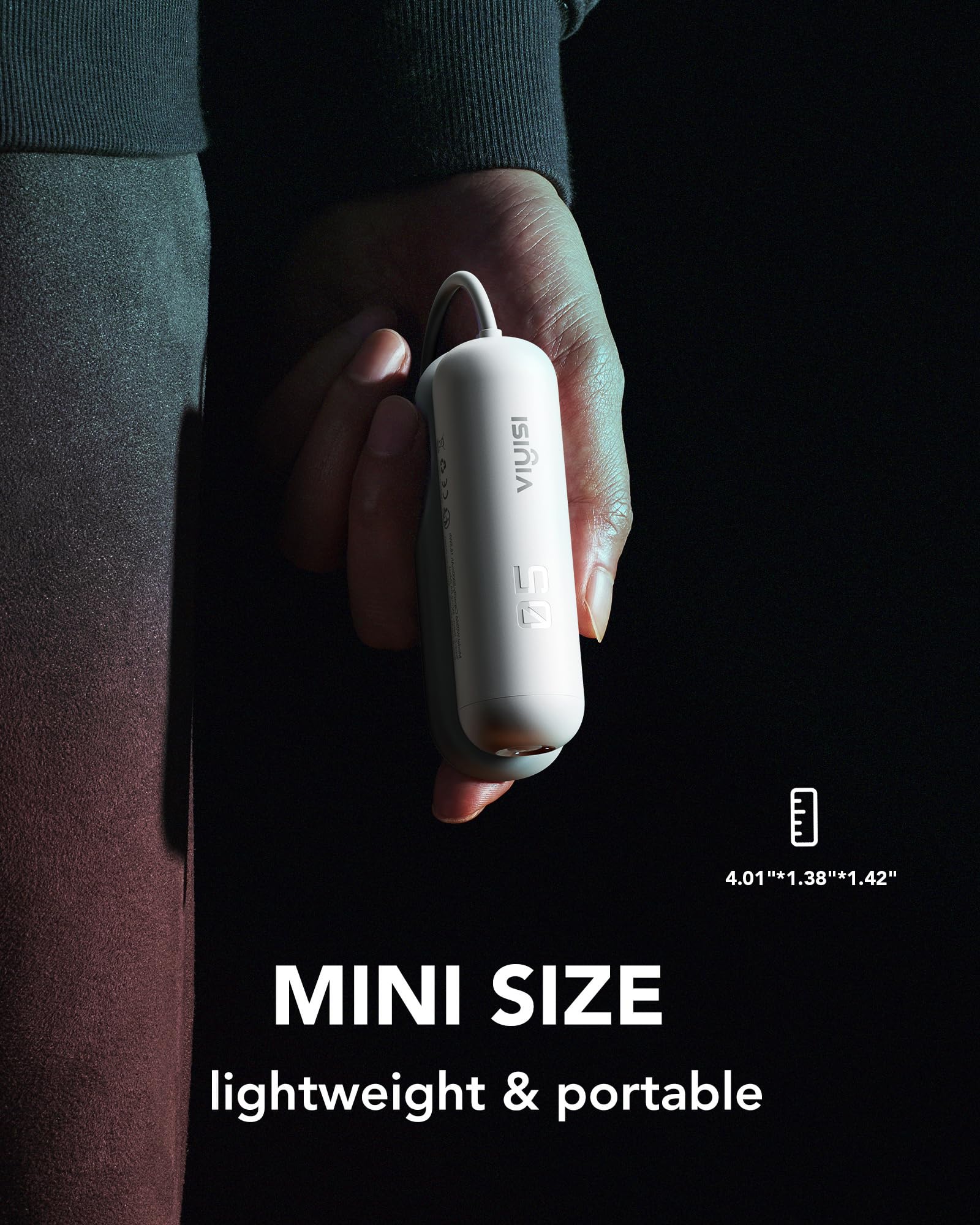 VIYISI Battery Pack for Oculus Quest 2, 5000mAh Portable Charger Accessories for Meta Quest 2 Headset, Power Bank for VR Quest 2 Original Strap, Fast Charging Extend Extra 2-4H Playtime