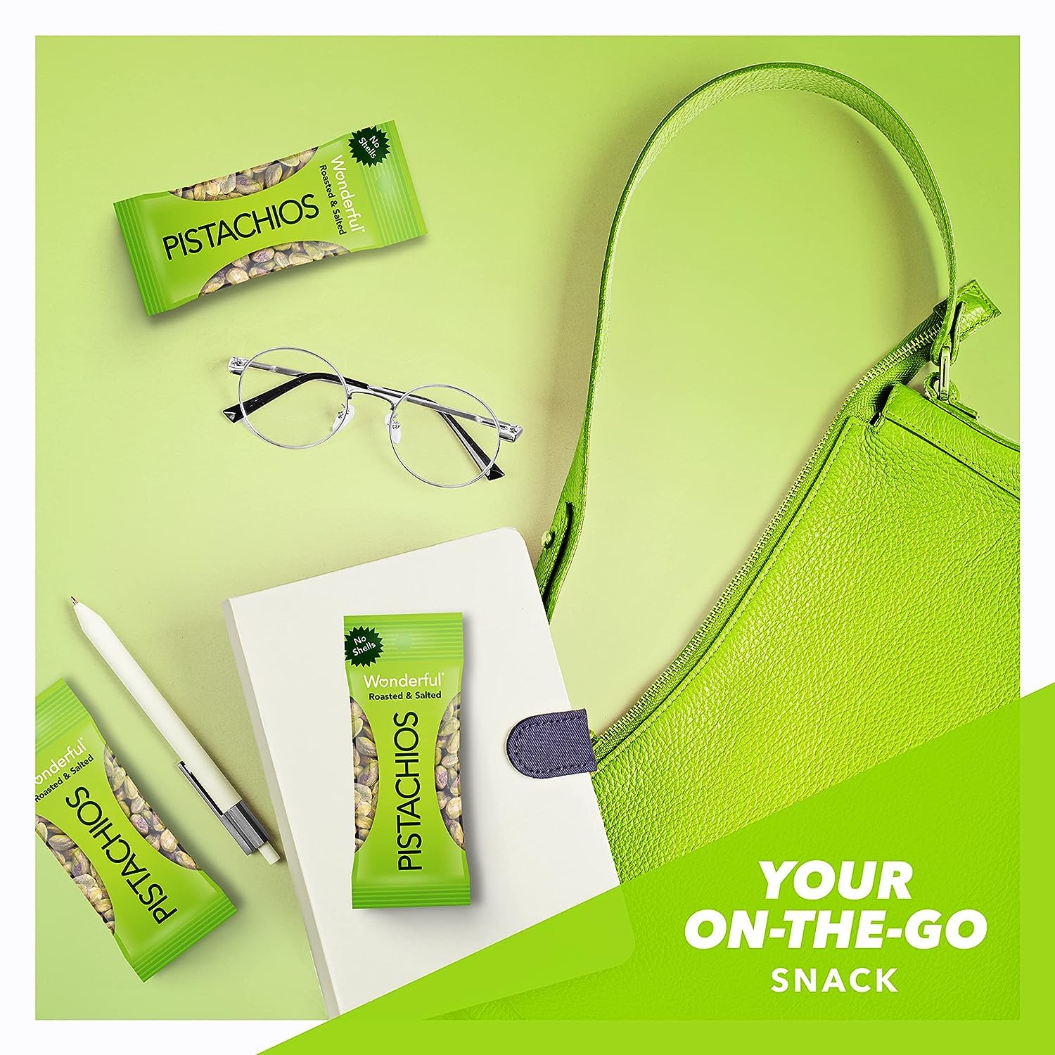 Wonderful Pistachios No Shells, Roasted & Salted Nuts, 0.75 Ounce Bag (Pack of 9), Protein Snacks, Gluten Free, On-the-Go, Individually Wrapped Healthy Snacks