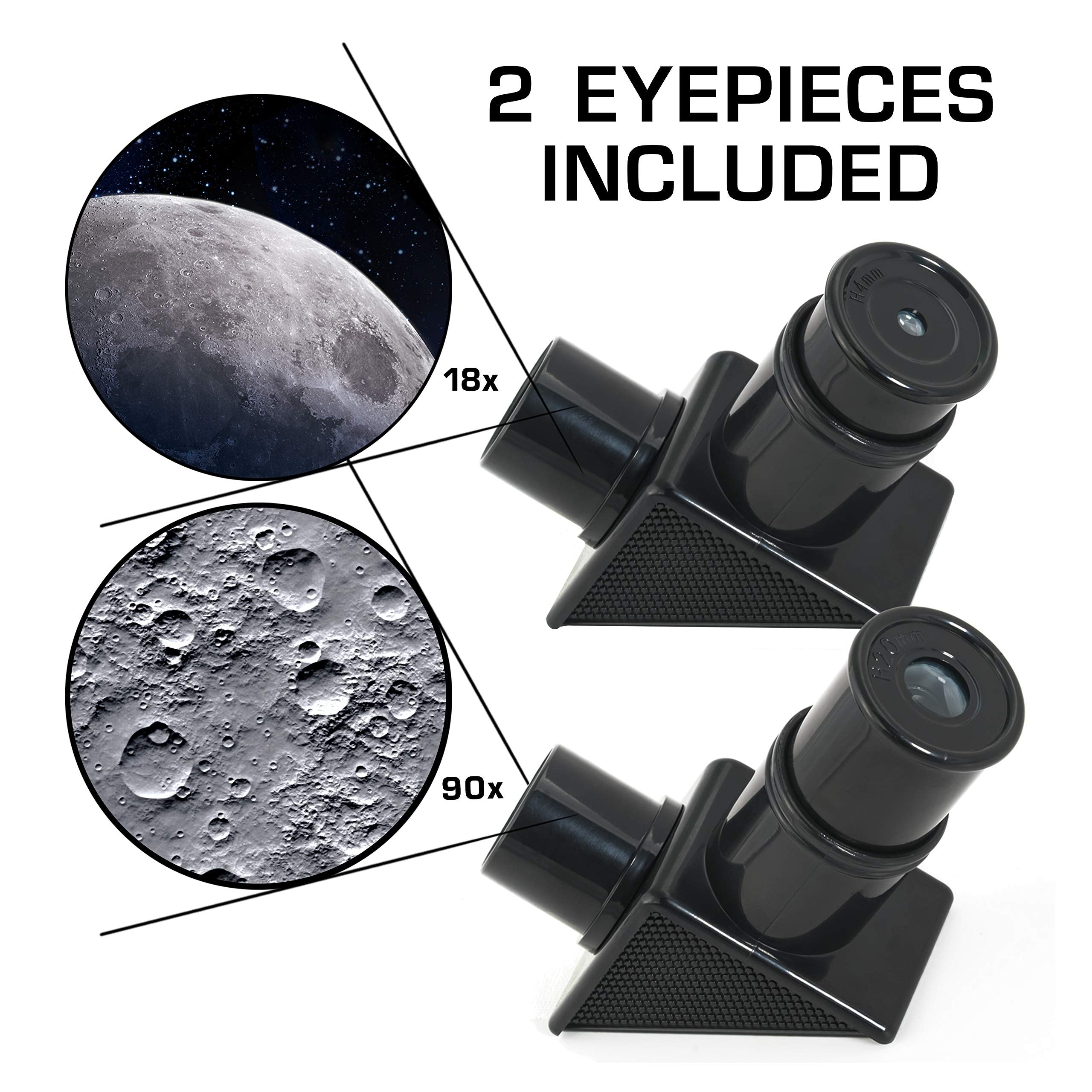 NASA Lunar Telescope for Kids – 90x Magnification, includes Two Eyepieces, Tabletop Tripod, and Finder Scope- Kids Telescope for Astronomy Beginners, Space Toys, NASA Gifts (Amazon Exclusive)