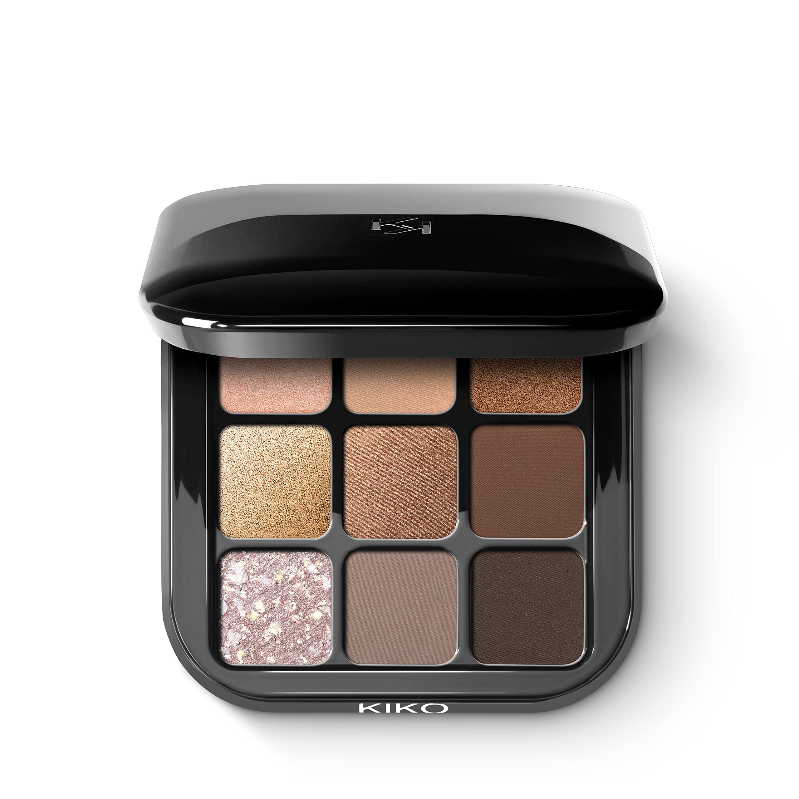 KIKO Milano Glamour Multi Finish Eyeshadow Palette 01 | Palette With 9 Eyeshadows In Different Finishes