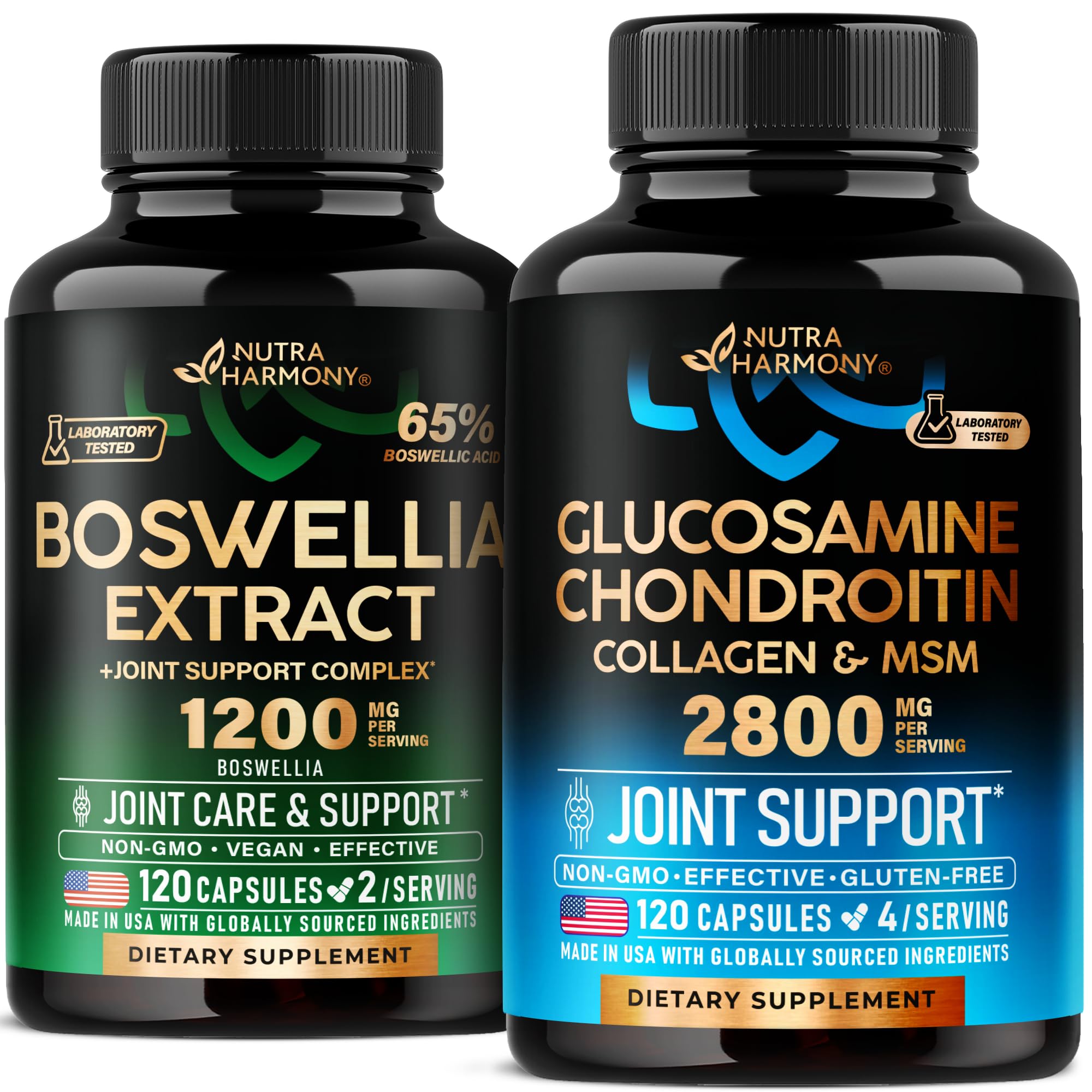 NUTRAHARMONY Glucosamine Chondroitin & Boswellia Extract Capsules