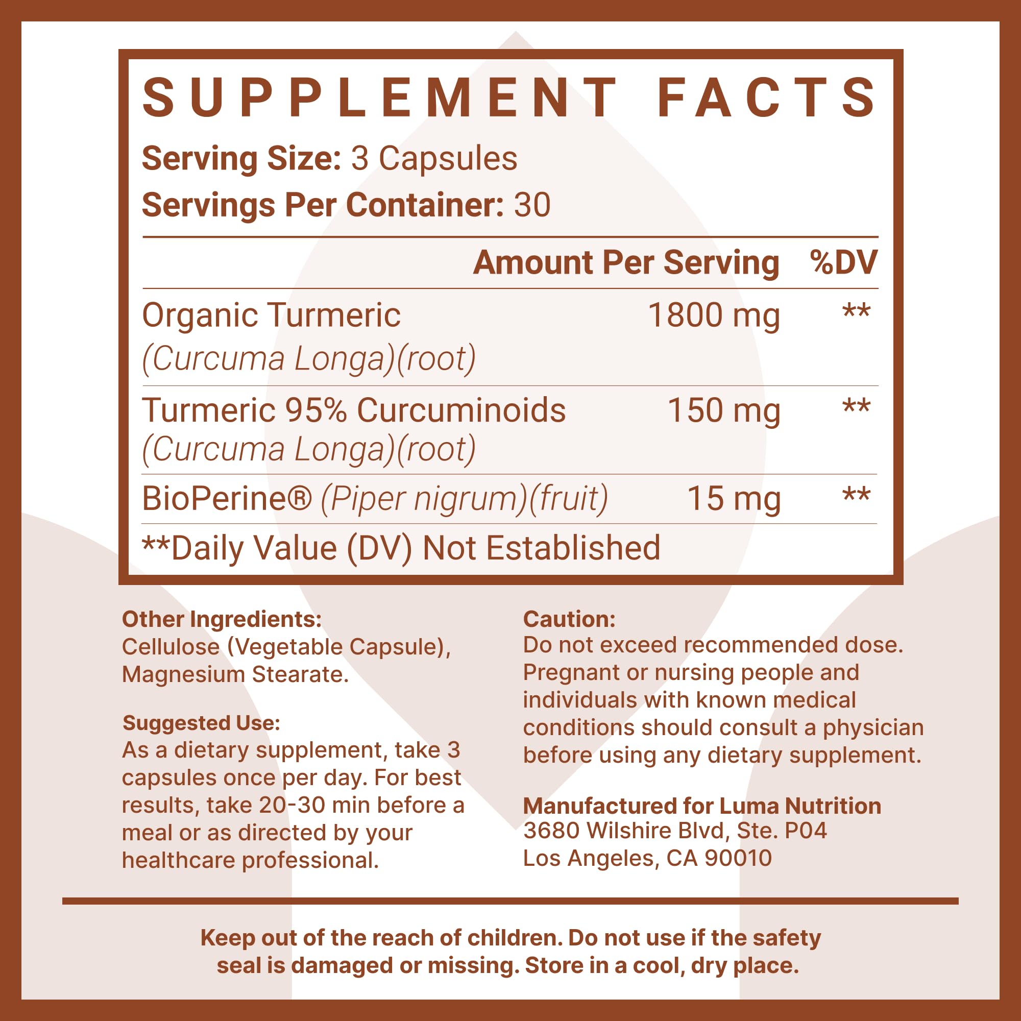 Turmeric Curcumin with Black Pepper - 95% Curcuminoids - 1950mg Per Serving - Premium Turmeric Supplement - with BioPerine for Max Absorption - Made in USA - 90 Capsules