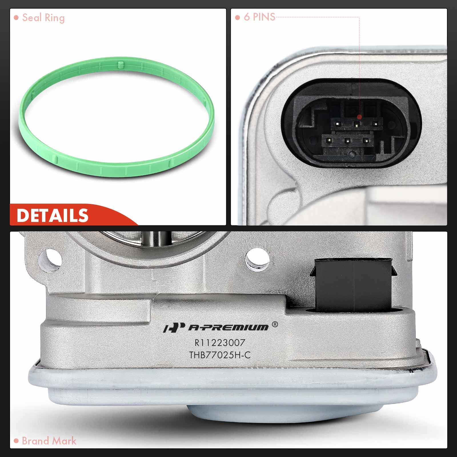 A-Premium Electronic Throttle Body Compatible with Jeep Patriot Compass 2007-2017 & Dodge Avenger Caliber Journey & Chrysler 200 Sebring - 1.8L 2.0L 2.4L, Replaces 4891735AC, 4891735AD