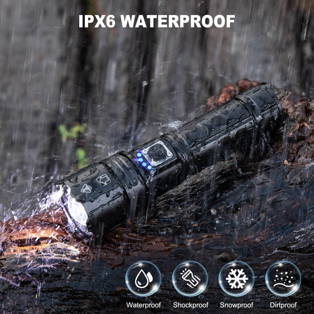 Flashlights High Lumens Rechargeable, 990000 Lumen Super Bright Flashlight 2 Pack, High Powered LED Flash Light with 5 Modes, IPX6 Waterproof Handheld Flashlights for Home Camping Gift