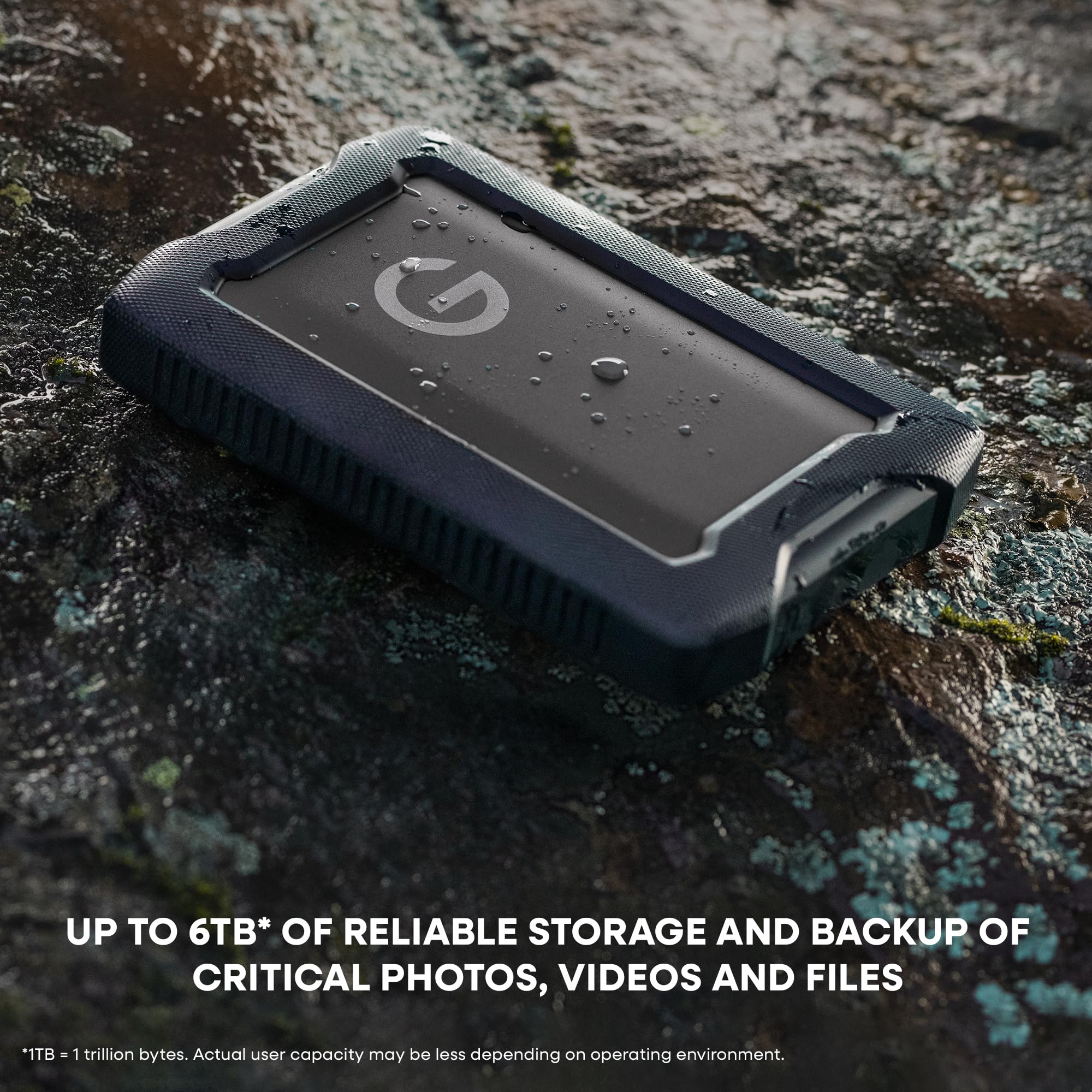 SanDisk Professional 5TB G-Drive ArmorATD - Rugged, Durable Portable External Hard Drive HDD, USB-C, USB 3.2 Gen 1 - SDPH81G-005T-GBA1D