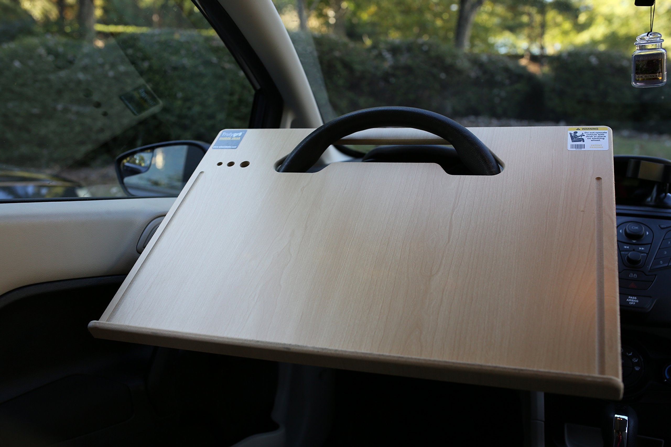 Wheeldesk Contractor Size (23 1/2" x 16 1/2") C-Desk Works Best in Larger Vehicles - Very Big Writing Surface - Mobile Office - Steering Wheel Laptop Table - Automobile Desk - Multipurpose Workstation