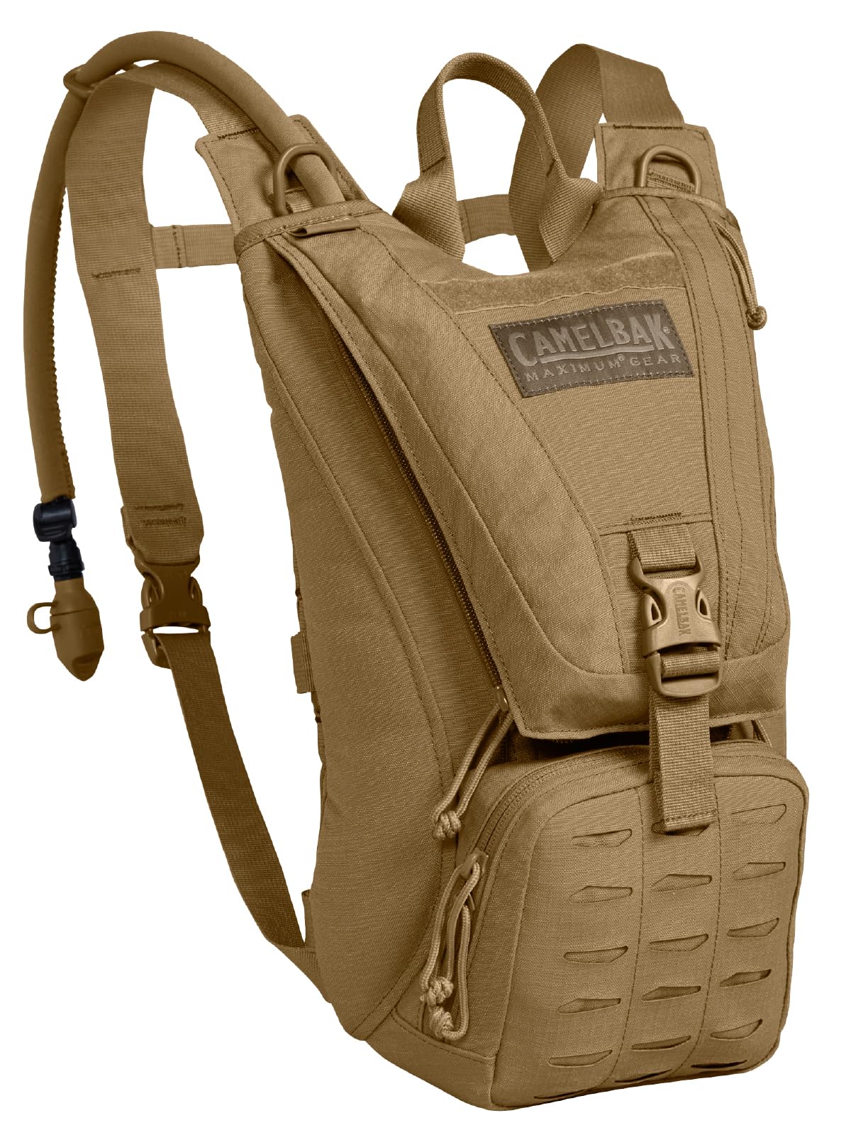 CamelBak Ambush Tactical Hydration Backpack with 100oz/3L Mil Spec Crux Reservoir Bladder - MOLLE, Coyote