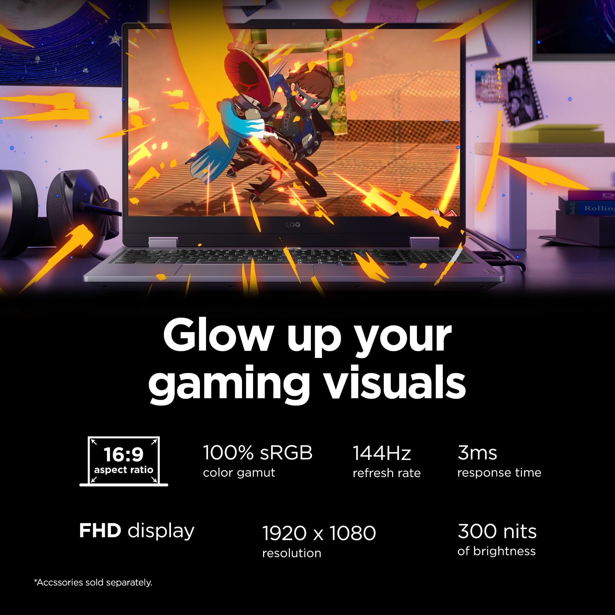 Lenovo Legion LOQ – AI-Powered Gaming Laptop - Intel® Core™ i7-13650HX - 15.6" FHD IPS Display – 144Hz – NVIDIA® GeForce RTX™ 5050 – 24GB Memory – 1TB Storage – NVIDIA G-Sync - Luna Grey