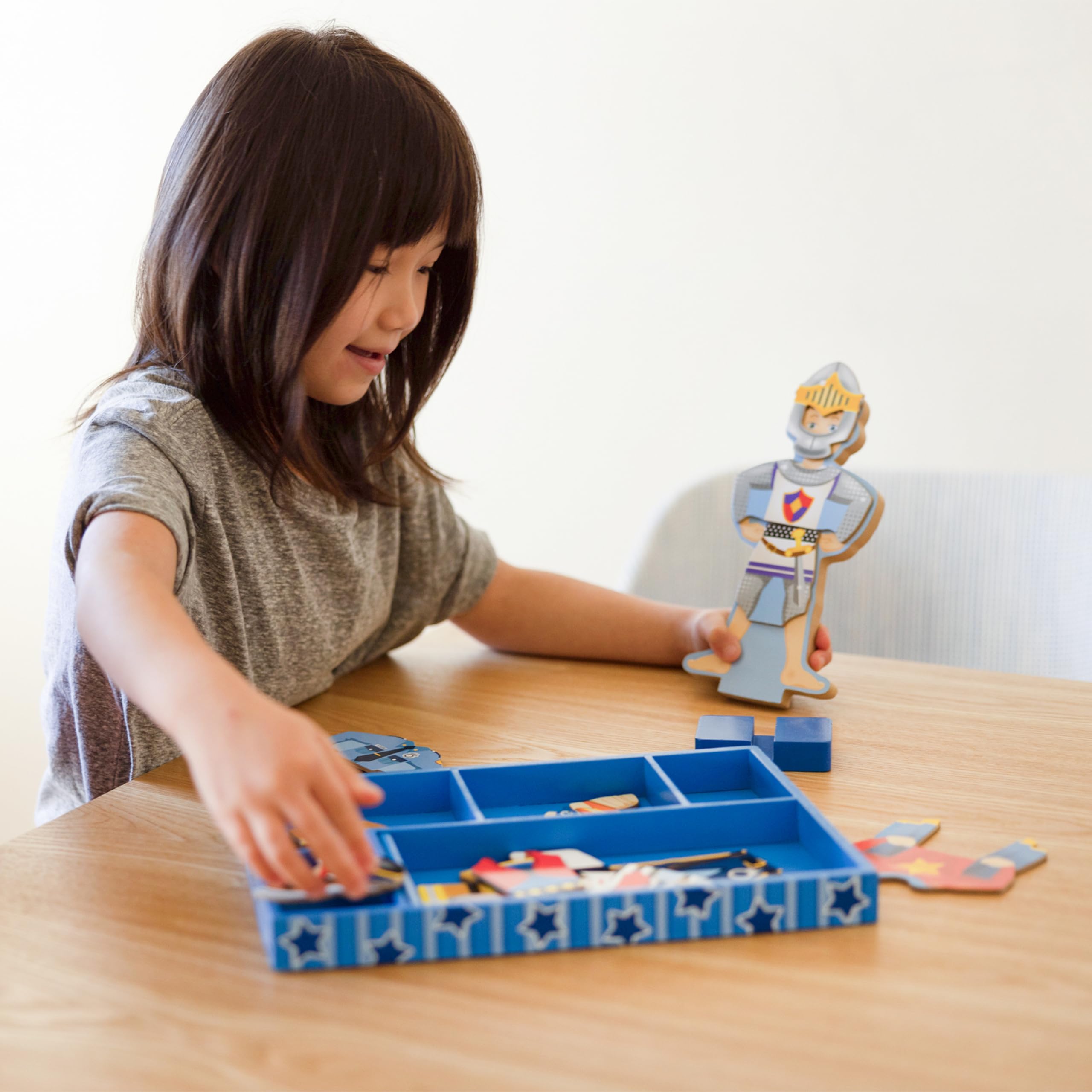 Melissa & Doug Joey Magnetic Wooden Dress-Up Pretend Play Set (25+ pcs) for Toddlers and Preschoolers Ages 3+