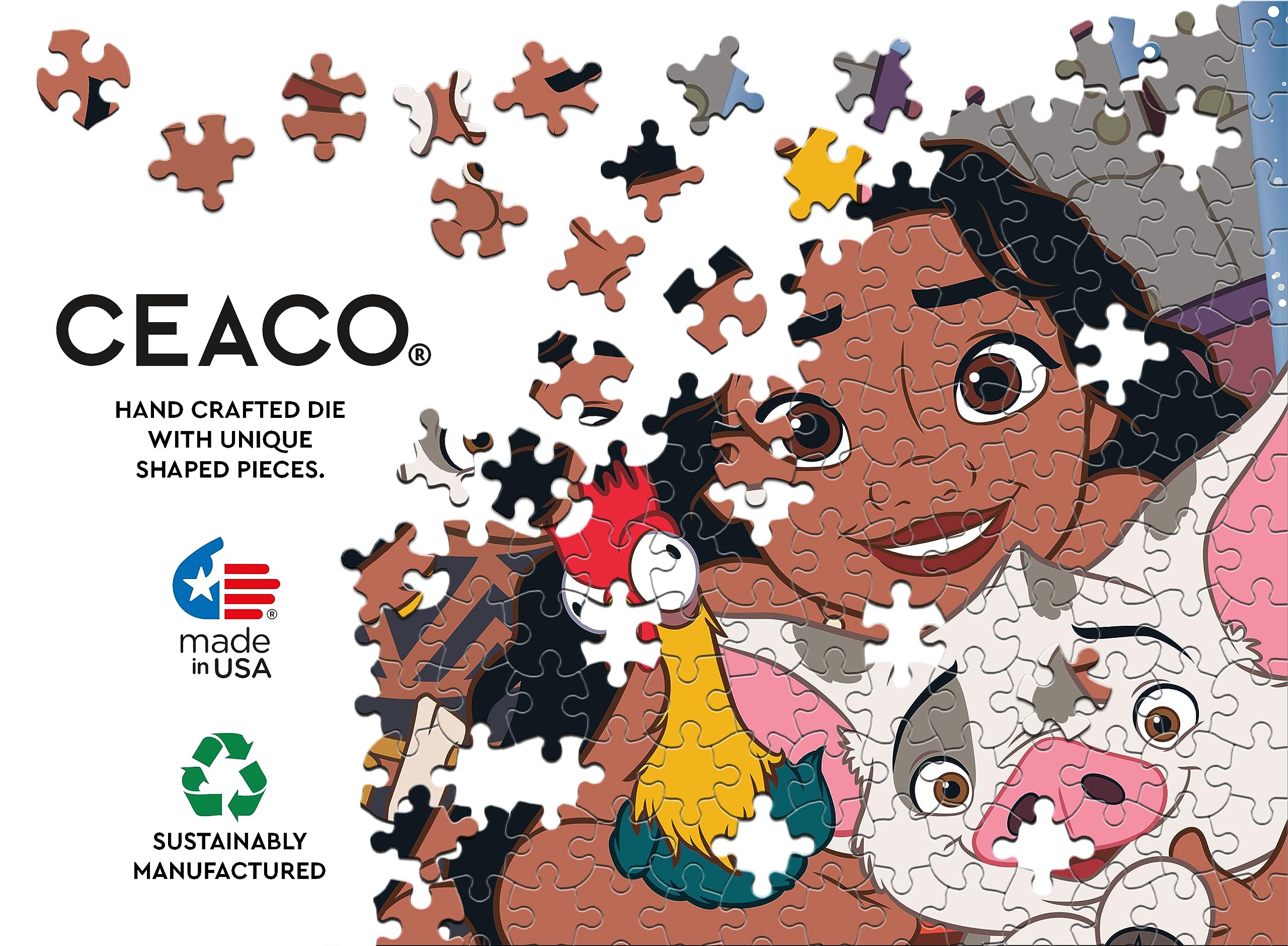 Ceaco - Disney's 100th Anniversary - Moana - Selfies - 200 Piece Jigsaw Puzzle