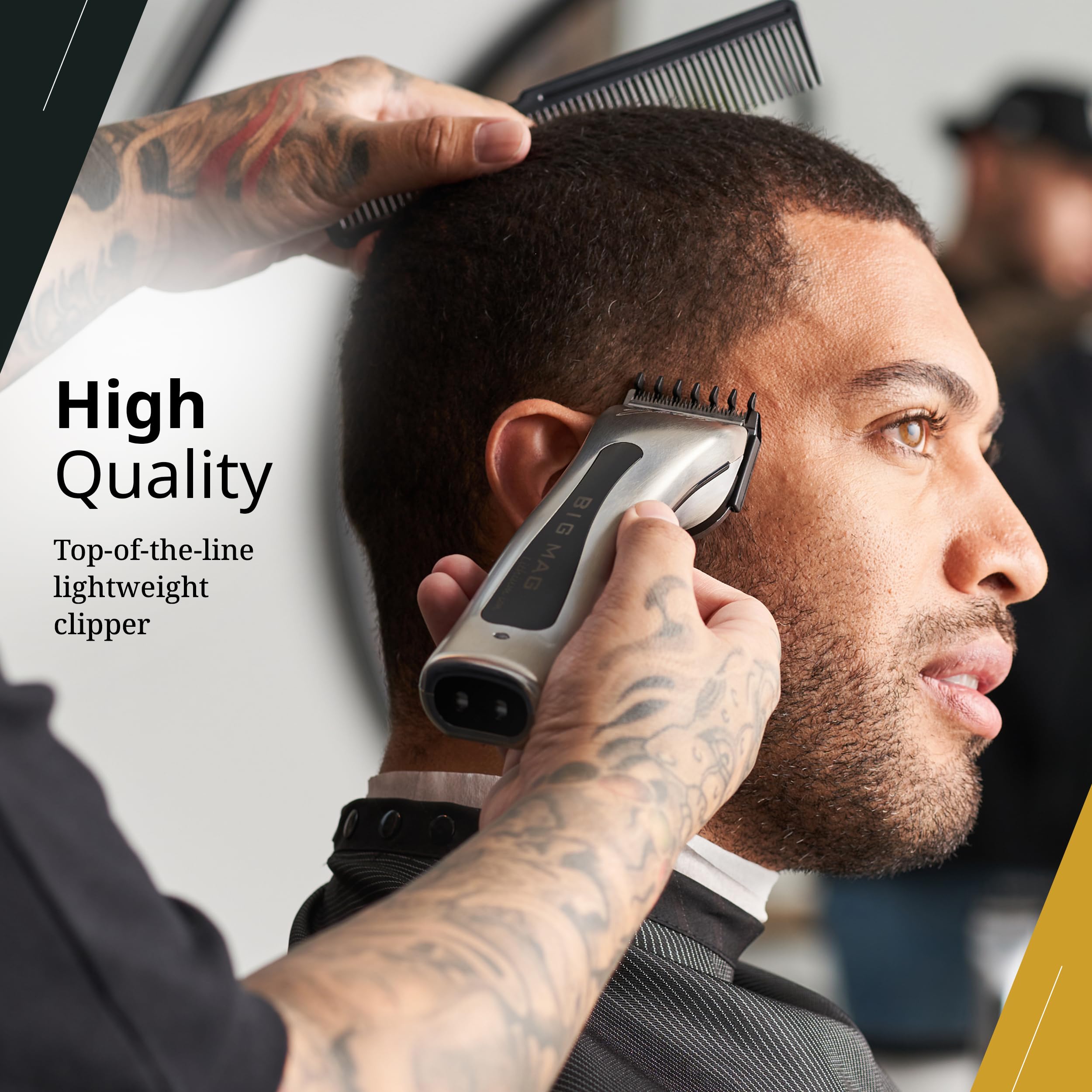 Wahl Professional - Sterling Big Mag Clipper - Salon-Quality, Cordless, Electric Hair Clipper with Rotary Motor - Silver