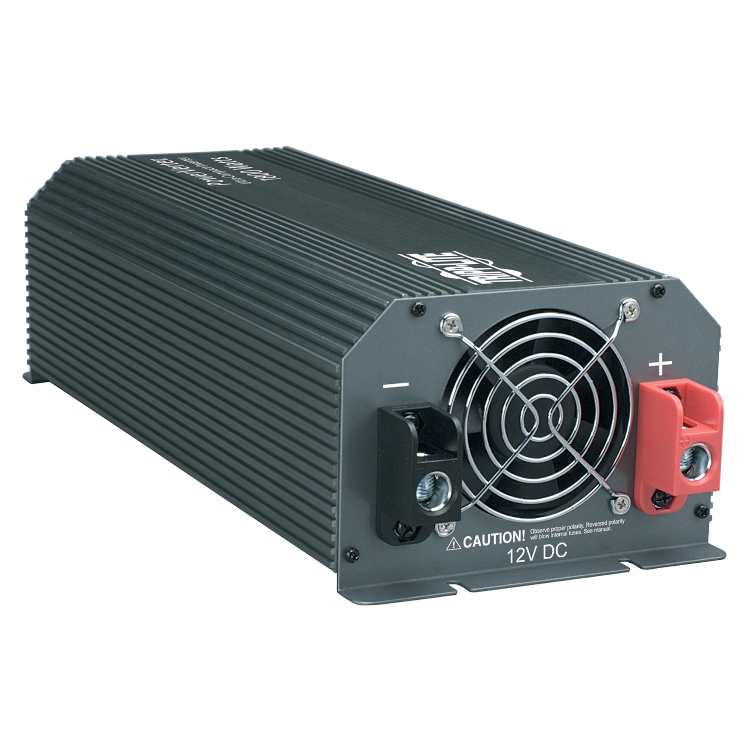 Tripp Lite Power Compact Inverter, 1800W, 12VDC, 120V, 5-15R, 4 Outlets for Automobiles, RVs, Trucks, Fleet Vehicles & Emergency Vehicles (PV1800HF)