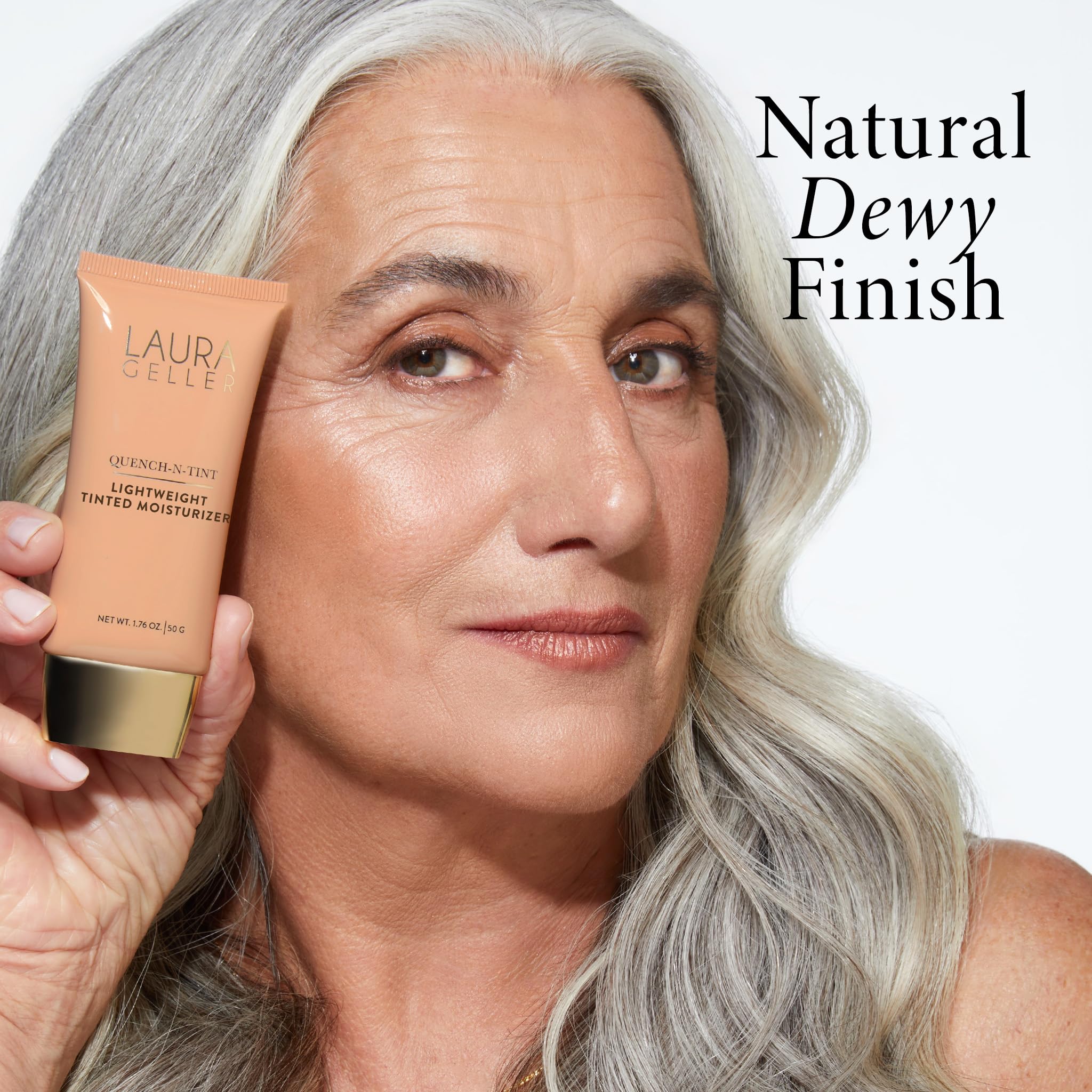 LAURA GELLER NEW YORK Quench-n-Tint Hydrating Foundation - Light/Medium - Sheer to Light Buildable Coverage - Natural Glow Finish - Lightweight Formula with Hyaluronic Acid