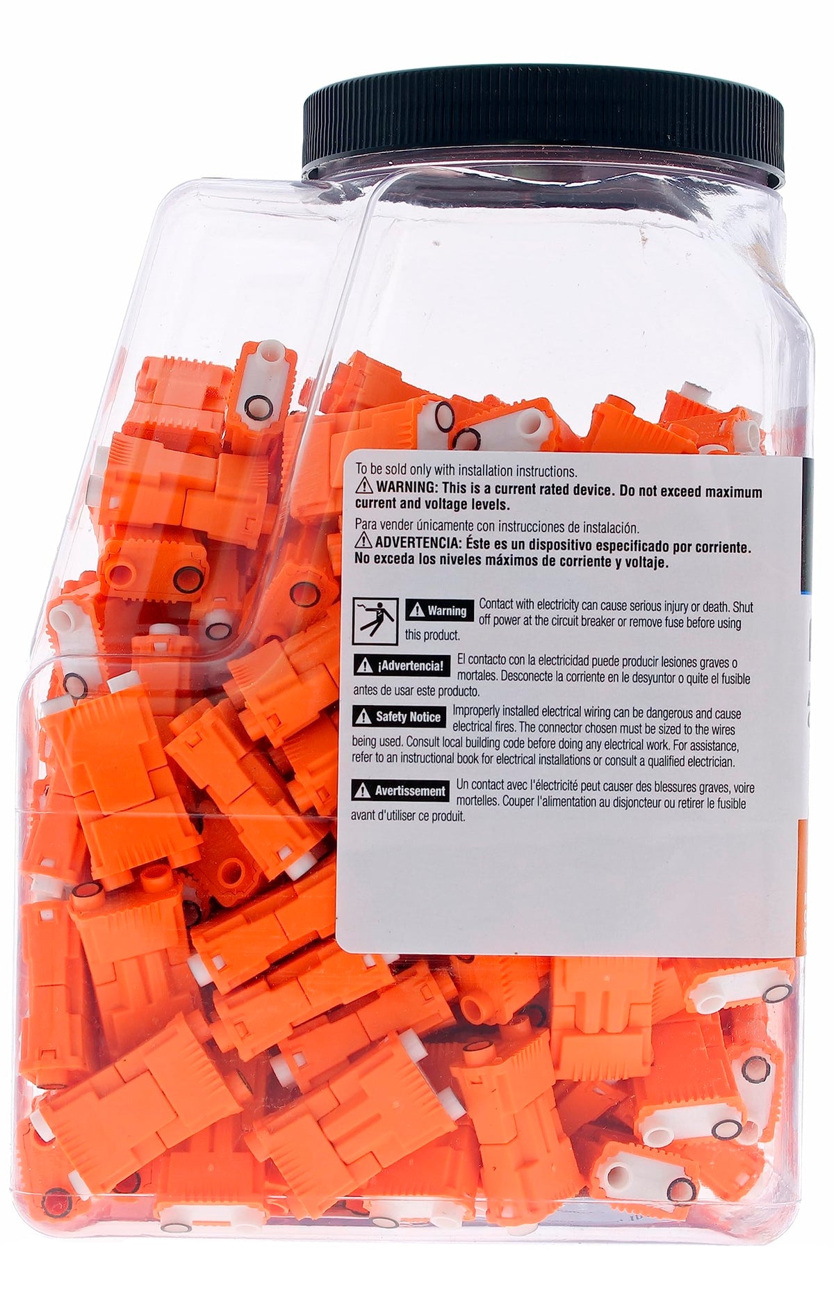 IDEAL Electrical 30-352J Luminaries Disconnect Power Plug 2 Wire, Orange, (150-Pack)