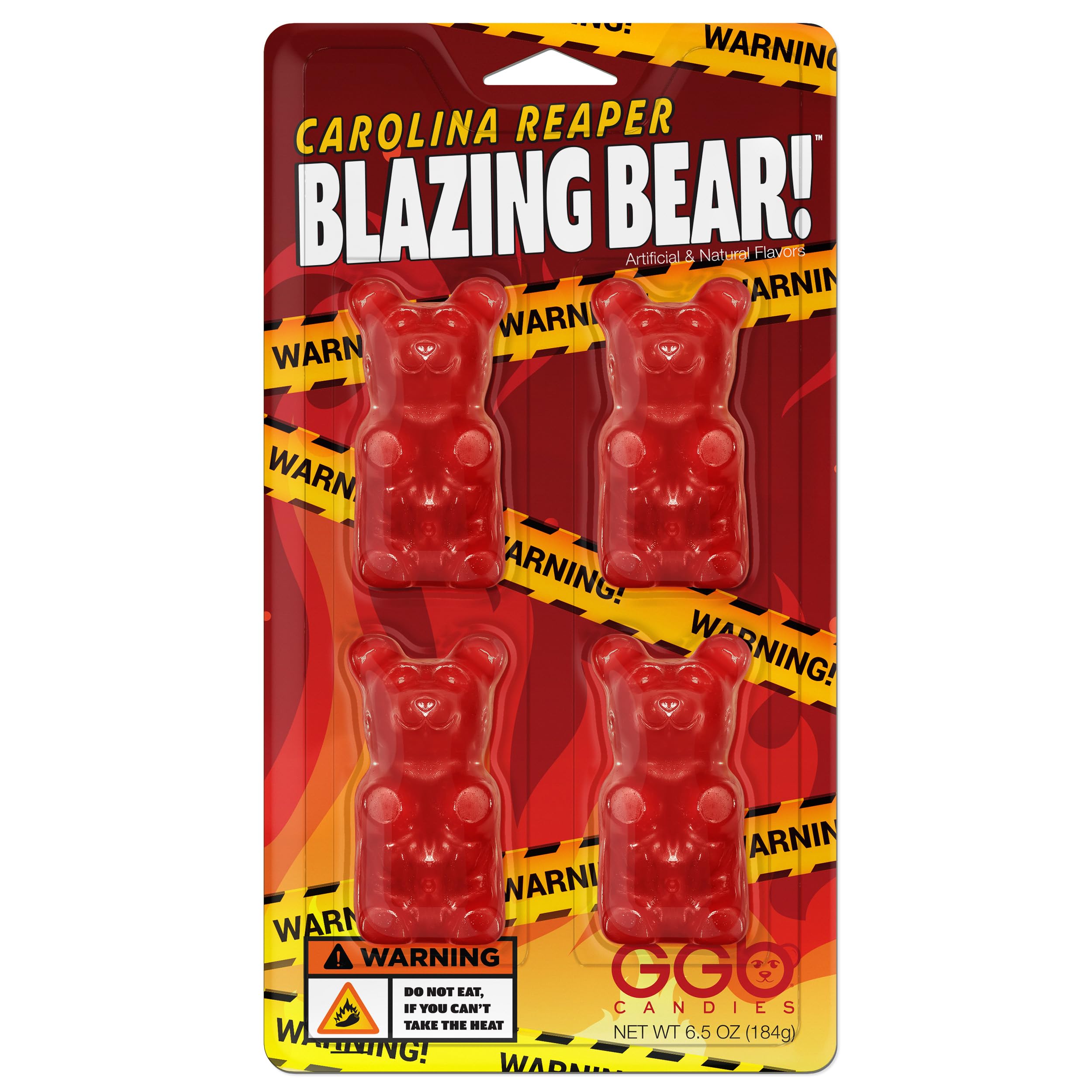 Big Bear!â„¢ - 4 Pack of Hot and Spicy Gummy Bears from GGB Candies (Carolina Reaper)