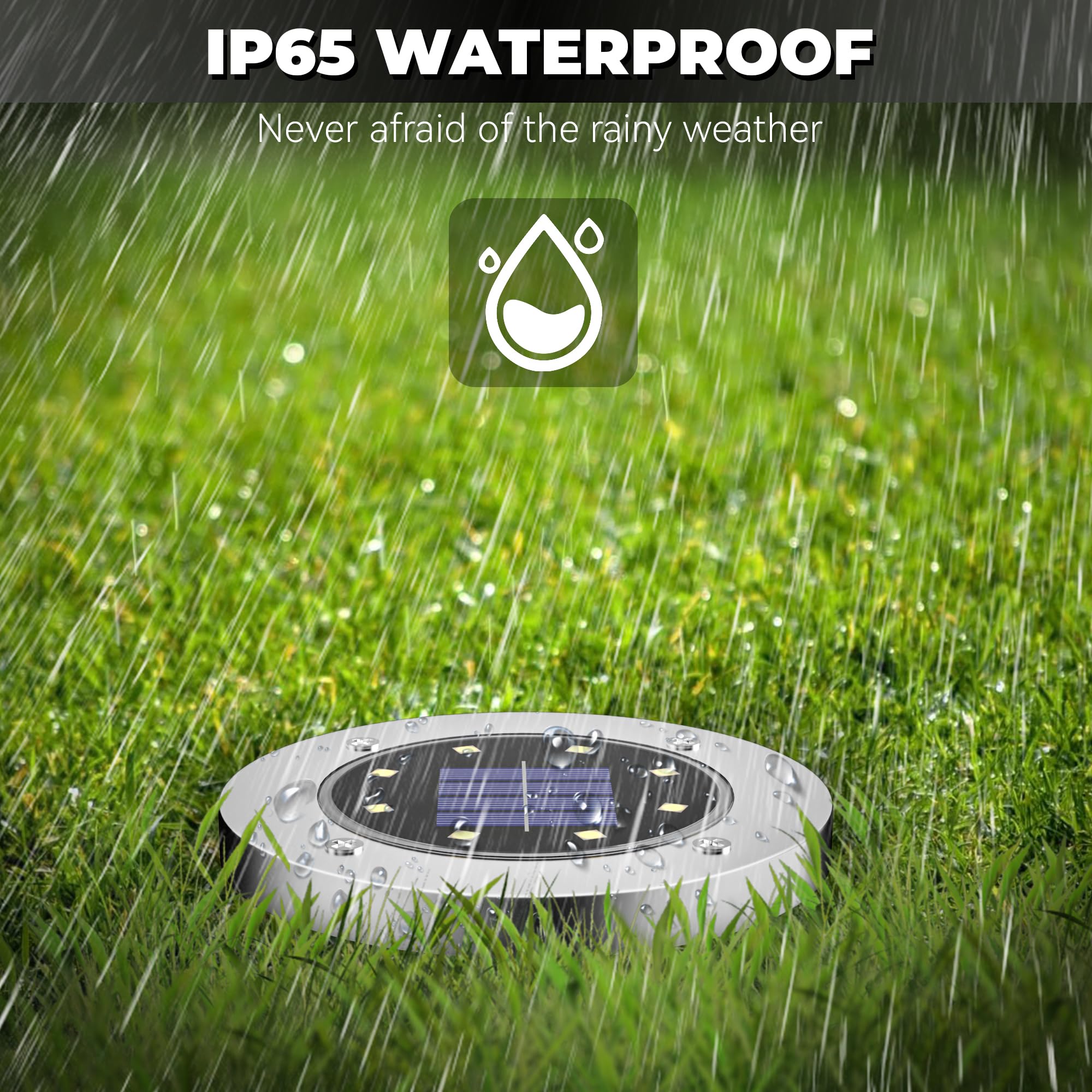 DUUDO Solar Lights Outdoor 12Pack,Solar Lights Outdoor Waterproof,Solar Garden Lights Bright In-Ground Lights Landscape Lighting for Yard,Pathway,Lawn,Patio,Driveway,Walkway White Light