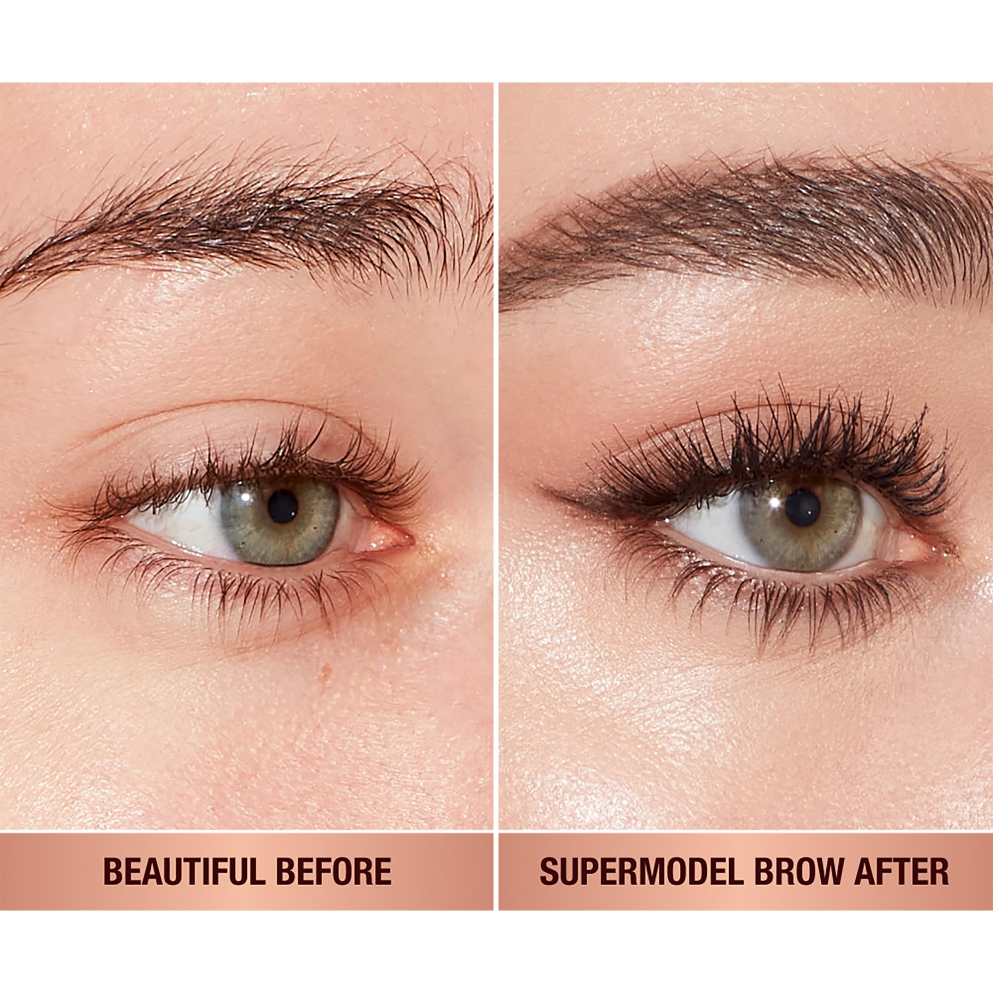 Charlotte Tilbury Brow Cheat Eyebrow Pencil - Refillable Micro-Precision Brow Pencil with Angled Tip for Natural Hair-Like Strokes - 16-Hour Wear, Waterproof, Vitamin E + Carnauba Wax - Natural Brown