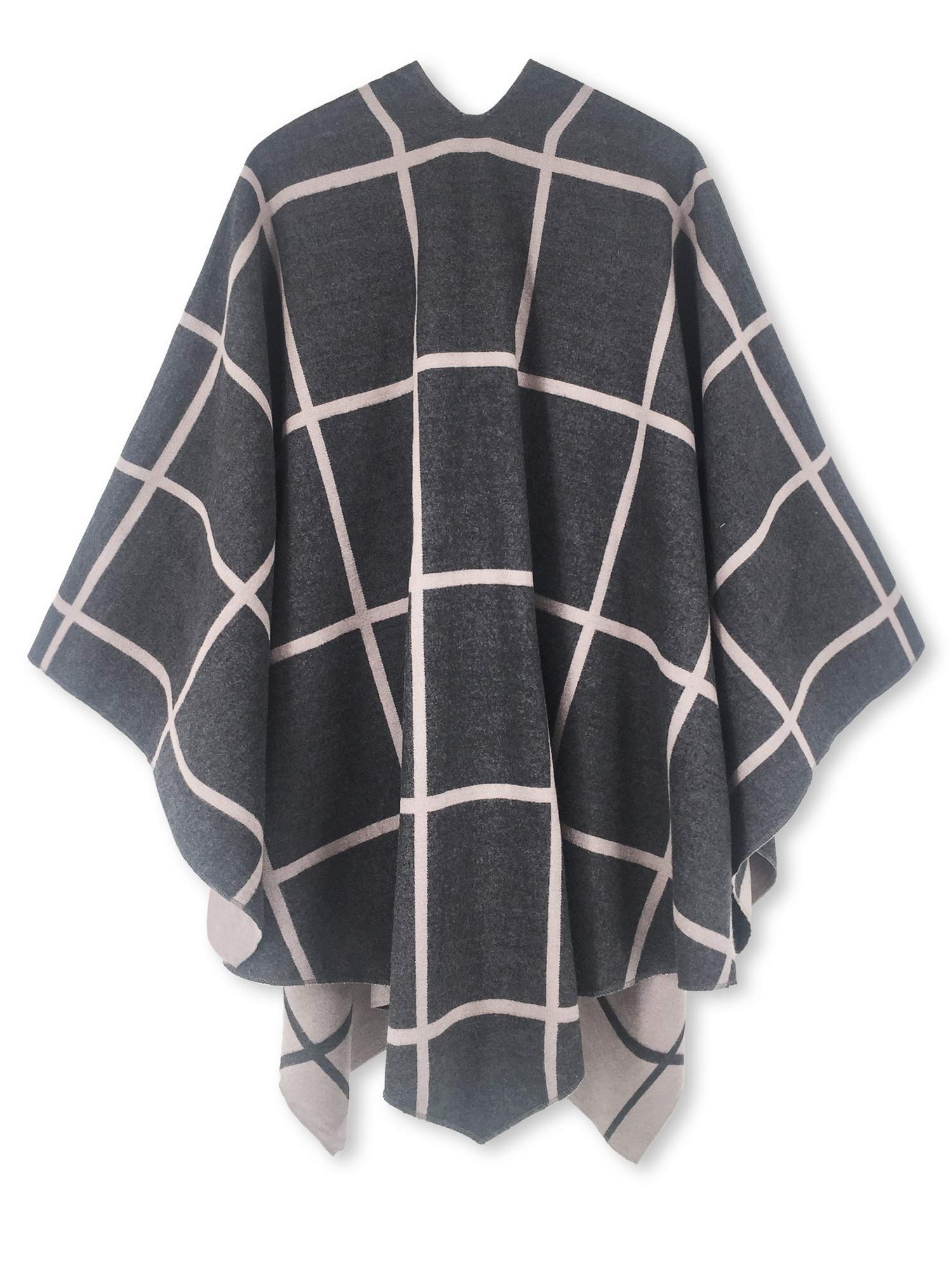 Women Poncho Shawl Cardigan Open Front Elegant Cape