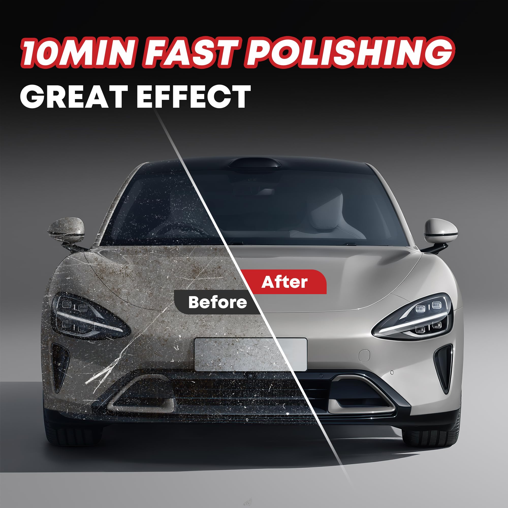 SILVEL Buffer Polisher, 1600W 7 Inch/6 Inch Polisher for Car Detailing, Wax Machine, 7 Variable Speed, with 6 Foam Pads, 3 Wool Pads, Packaging Bag, for Boat Polishing and Waxing