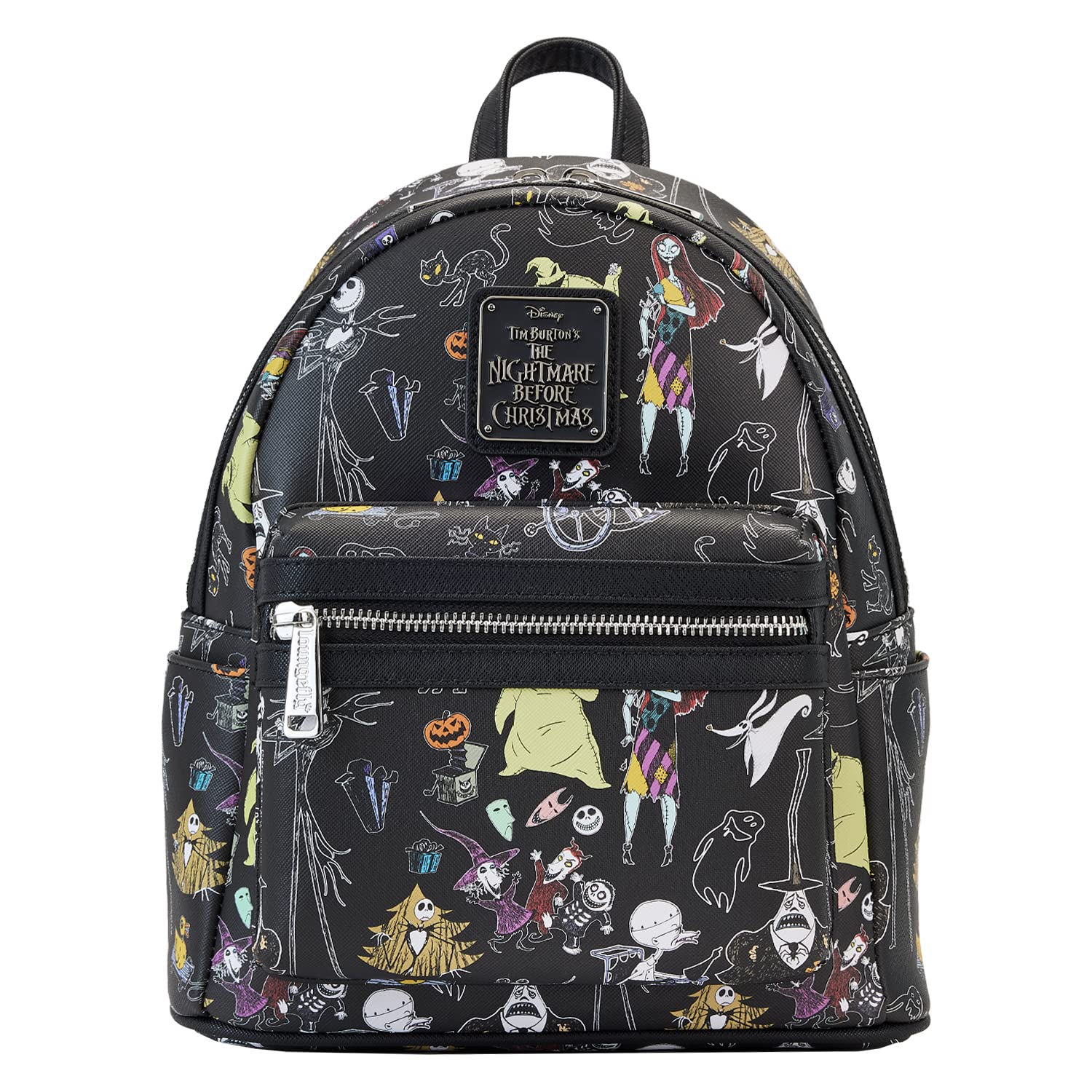 Loungefly Disney Nightmare Before Christmas All Over Print Womens Double Strap Shoulder Bag Purse