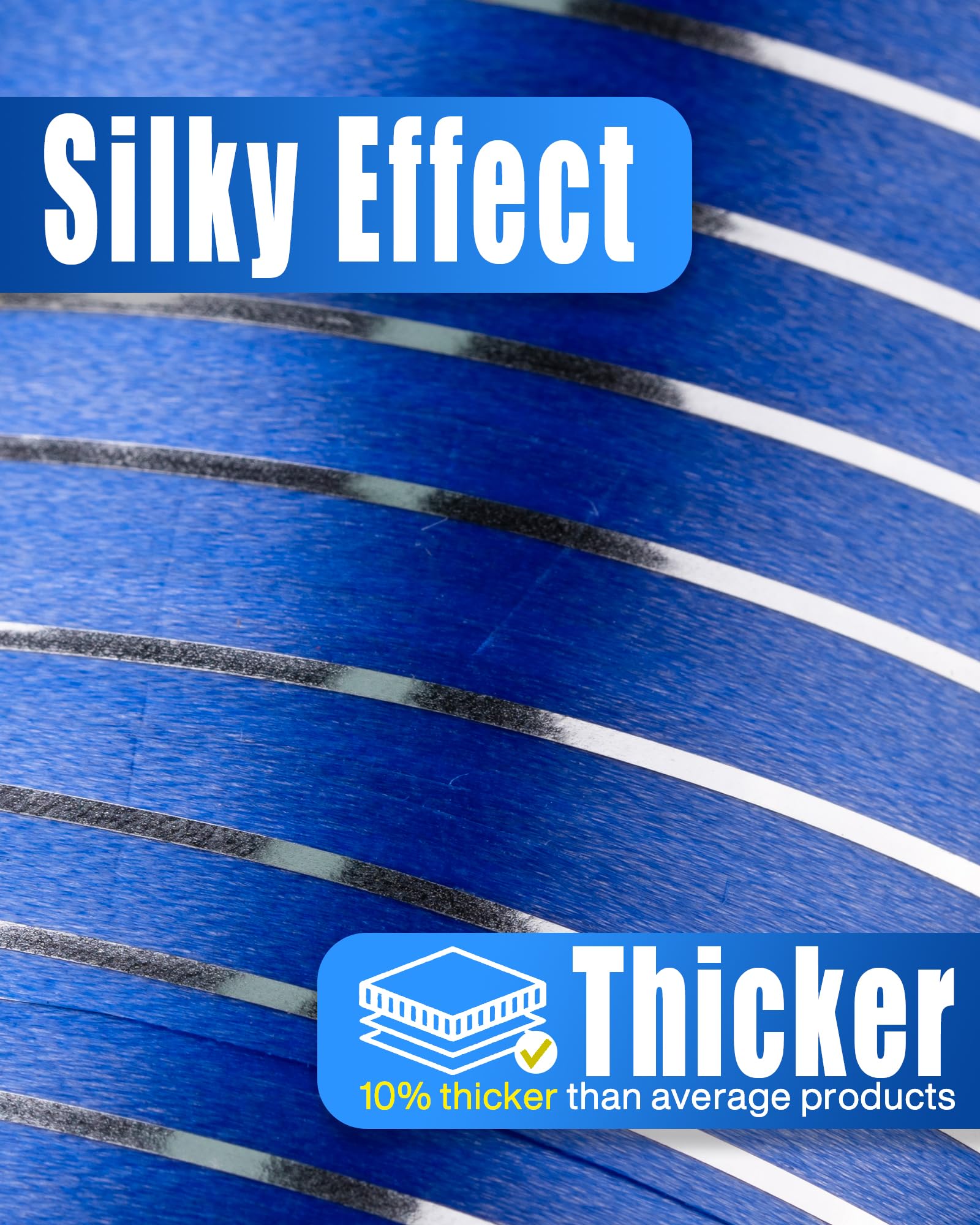 PartyWoo Blue and Silver Curling Ribbon, 219 Yard PVC Plastic Ribbon for Balloons, Gift Wrapping, Crafts, Wedding, Florist Flowers (1 Roll)