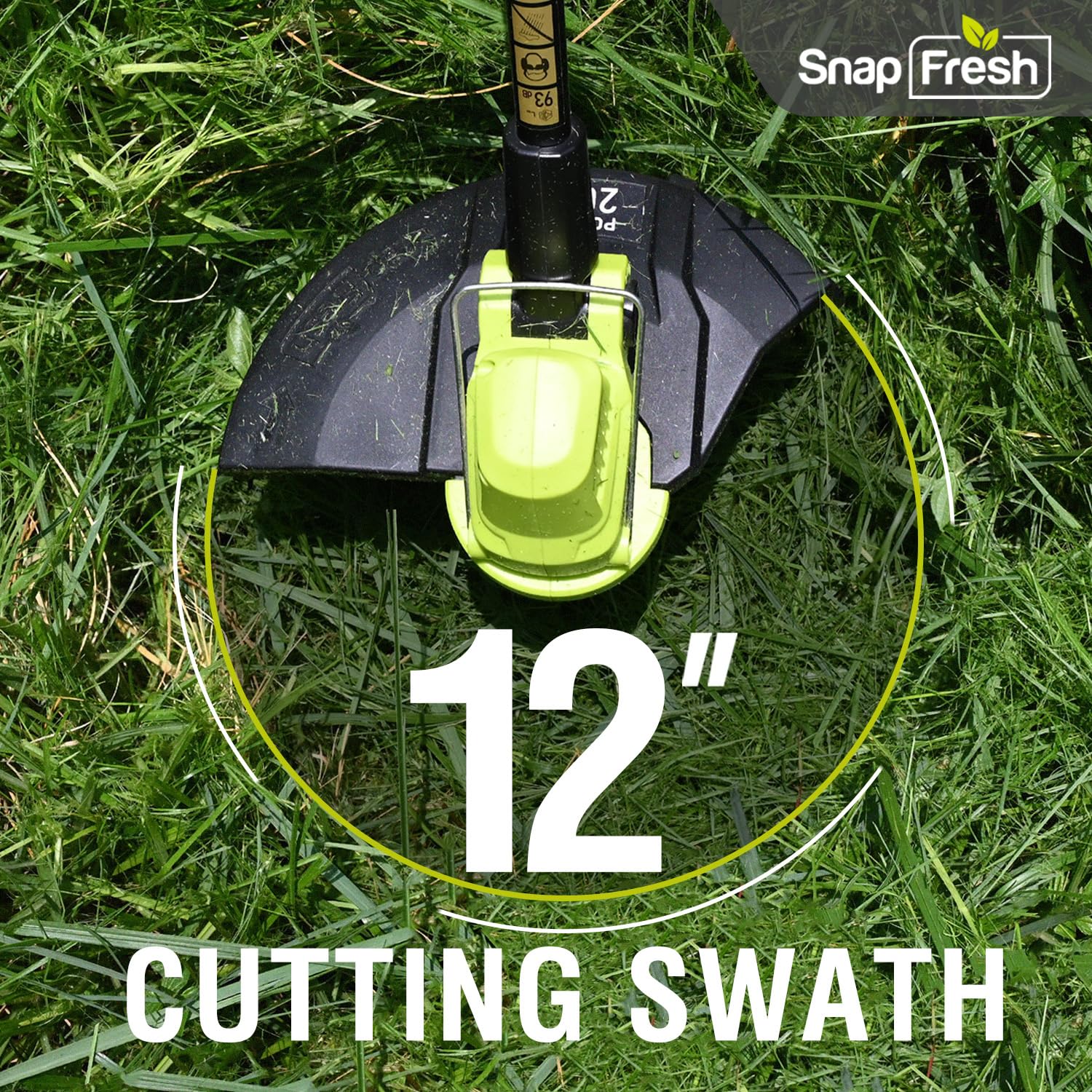 SnapFresh Cordless String Trimmer, 12" Line String Trimmer, 20V Electric Lawn Trimmer with 2.0Ah Battery & Fast Charger for Adjustable Angle Cutting, Lightweight Lawn Edger for Garden Yard