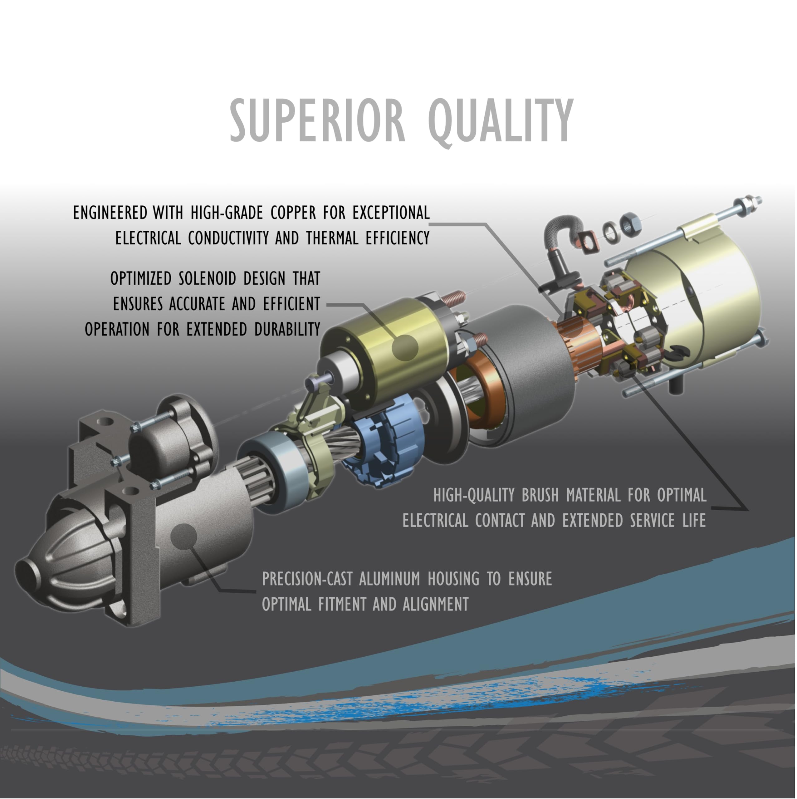 OEG Parts New Starter Compatible with Chevrolet Trailblazer 2002-2005, Compatible with GMC Envoy V6 02-05, Compatible with Buick Rainier 04-05 4.2L 10465527, 10465582,12563863, 336-1930A, 8104655820