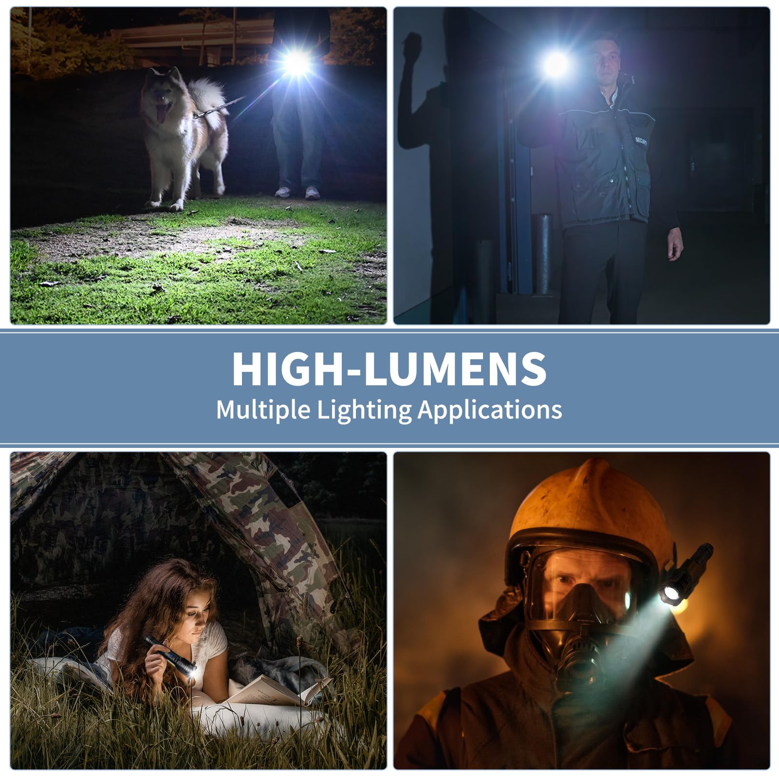 taoquwe Rechargeable LED Flashlights High Lumens, 990000 Lumen Super Bright Flashlight with 7 Modes & Waterproof, Powerful USB Rechargeable Handheld Flash Light for Camping Home