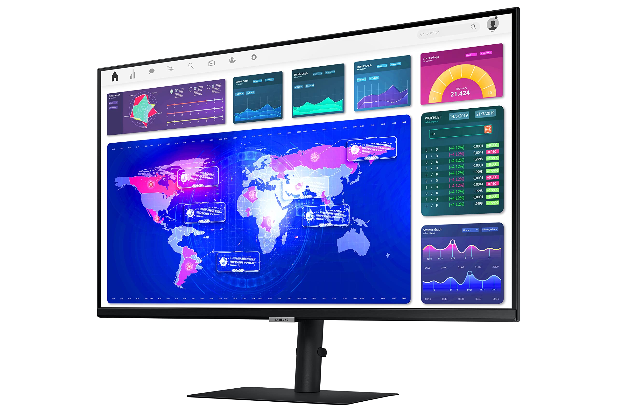 SAMSUNG S60UA Series 27-Inch Viewfinity WQHD Computer Monitor, 75Hz, IPS Panel, USB-C, HDR10 (1 Billion Colors), Height Adjustable Stand, TUV-Certified Intelligent Eye Care (LS27A600UUNXGO),Black