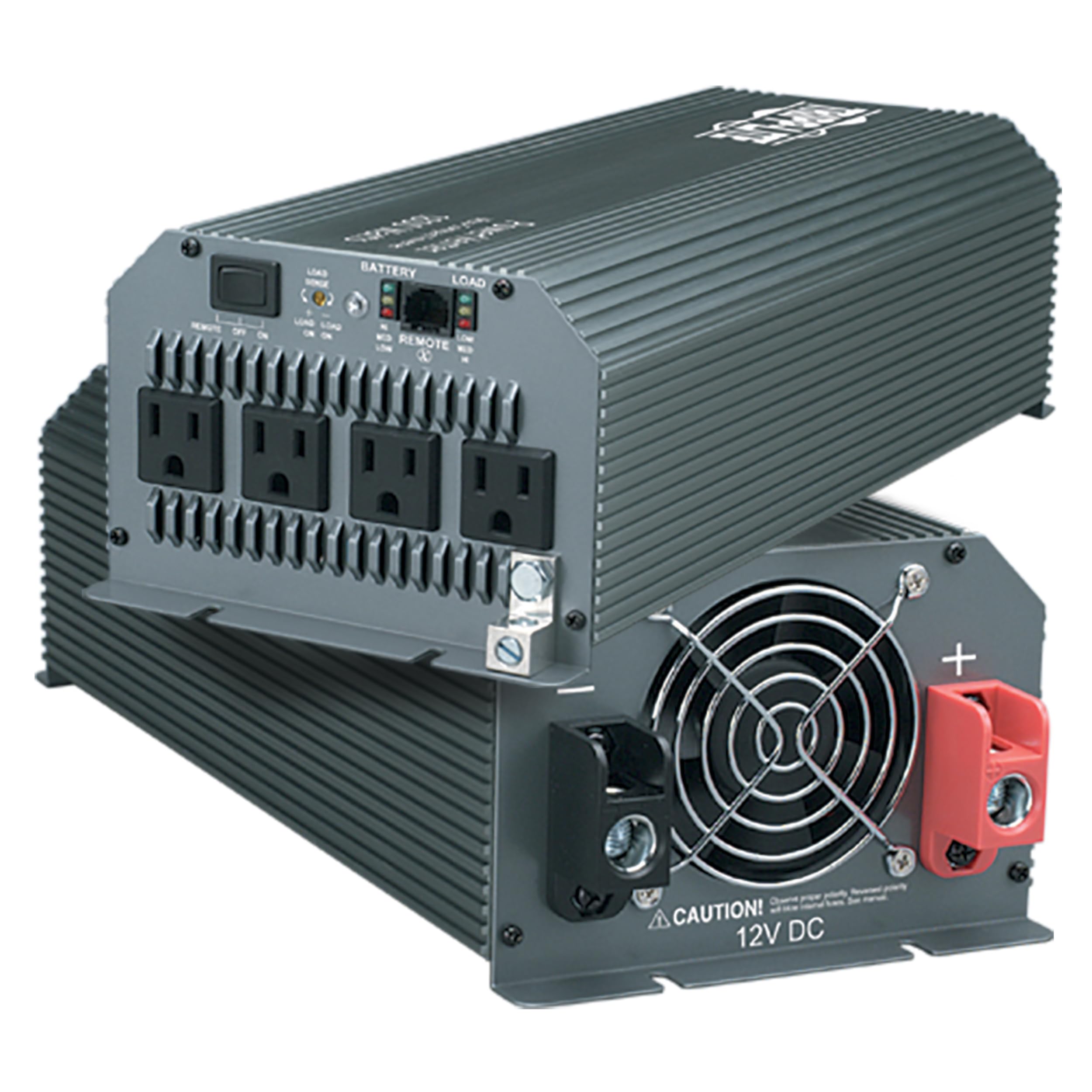 Tripp Lite Power Compact Inverter, 1800W, 12VDC, 120V, 5-15R, 4 Outlets for Automobiles, RVs, Trucks, Fleet Vehicles & Emergency Vehicles (PV1800HF)