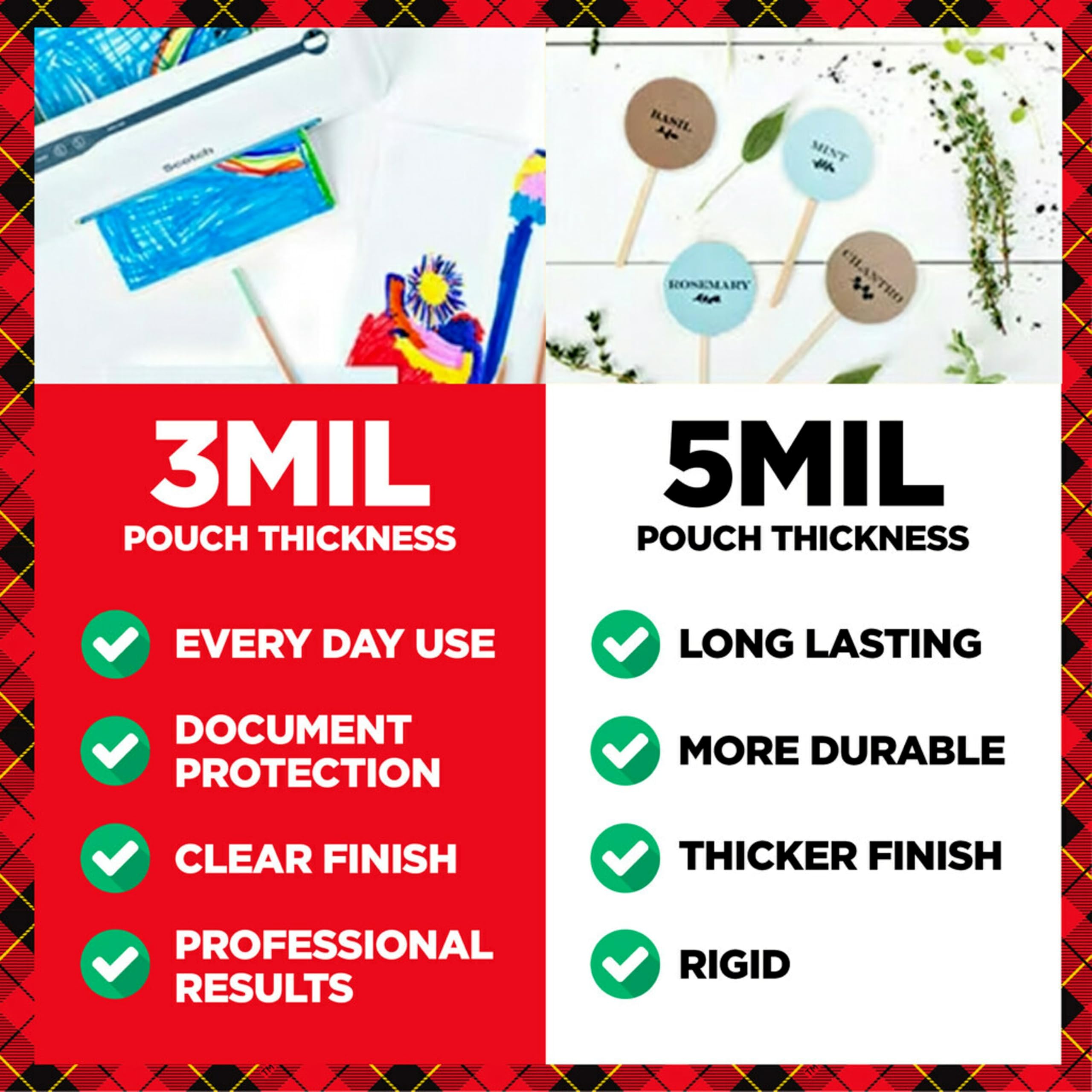 Scotch Thermal Laminating Pouches, 100 Count, Clear, 5 mil, Laminate Business Cards, Small Banners, Essays, Office or School Supplies, Fits Letter Size 8.9x11.4 in Paper