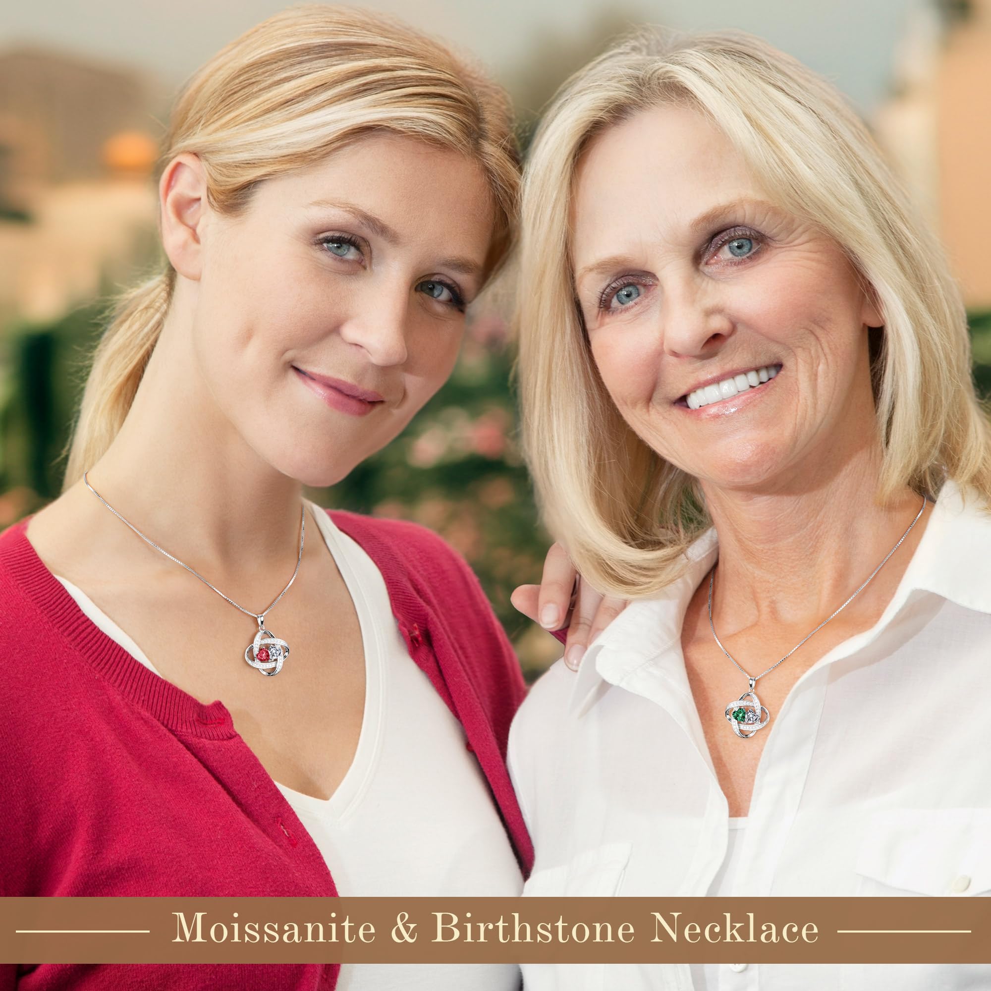 MOOSEA Birthstone Moissanite Necklace Gifts for Women - Anniversary Birthday Gifts for Wife, June Birthstone Necklace for Wife Mom, Alexandrite Necklace Christmas Gifts for Women Her