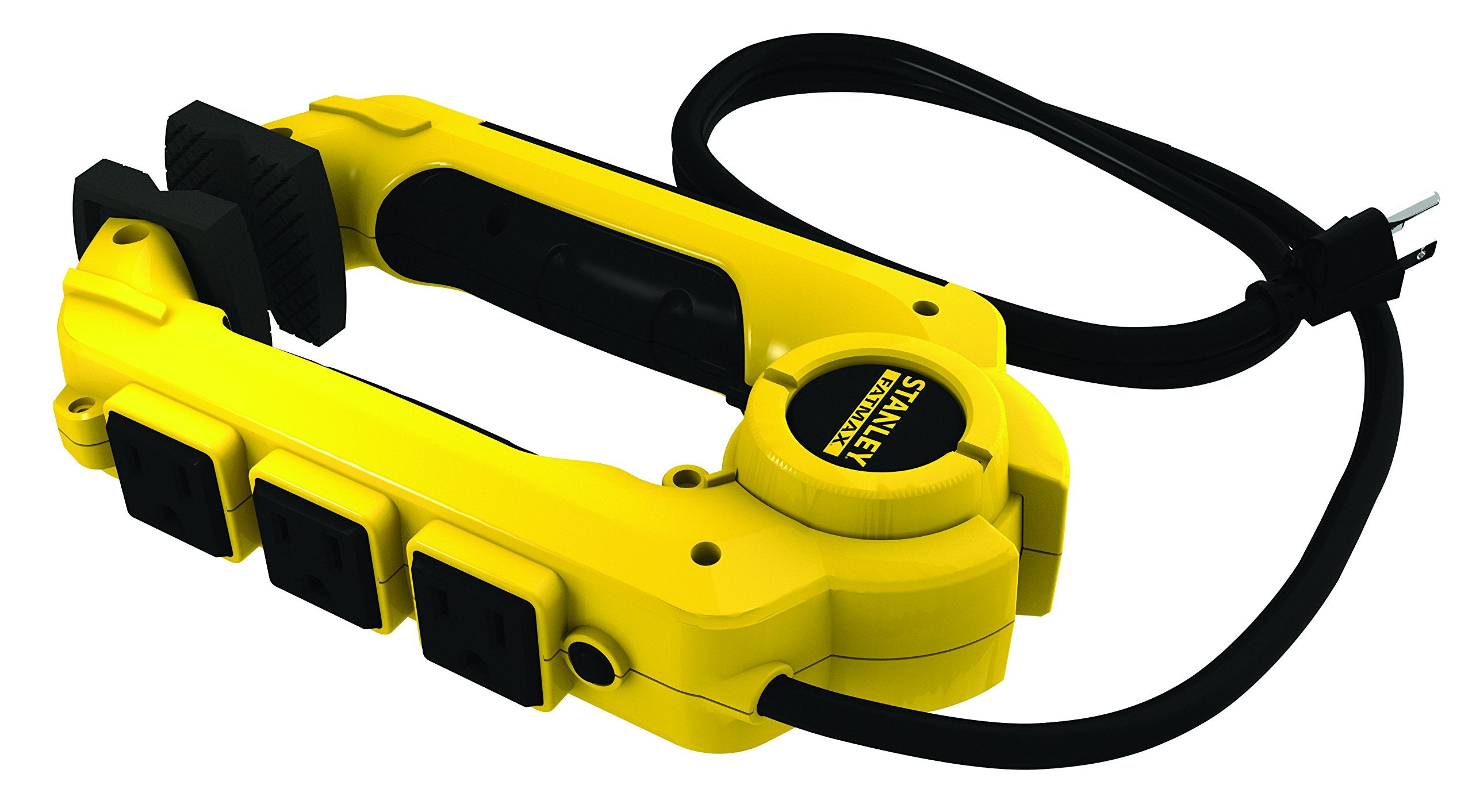 Stanley 32050 FatMax Power Claw with Grounded 3-Outlet Clamping Power Strip , Yellow