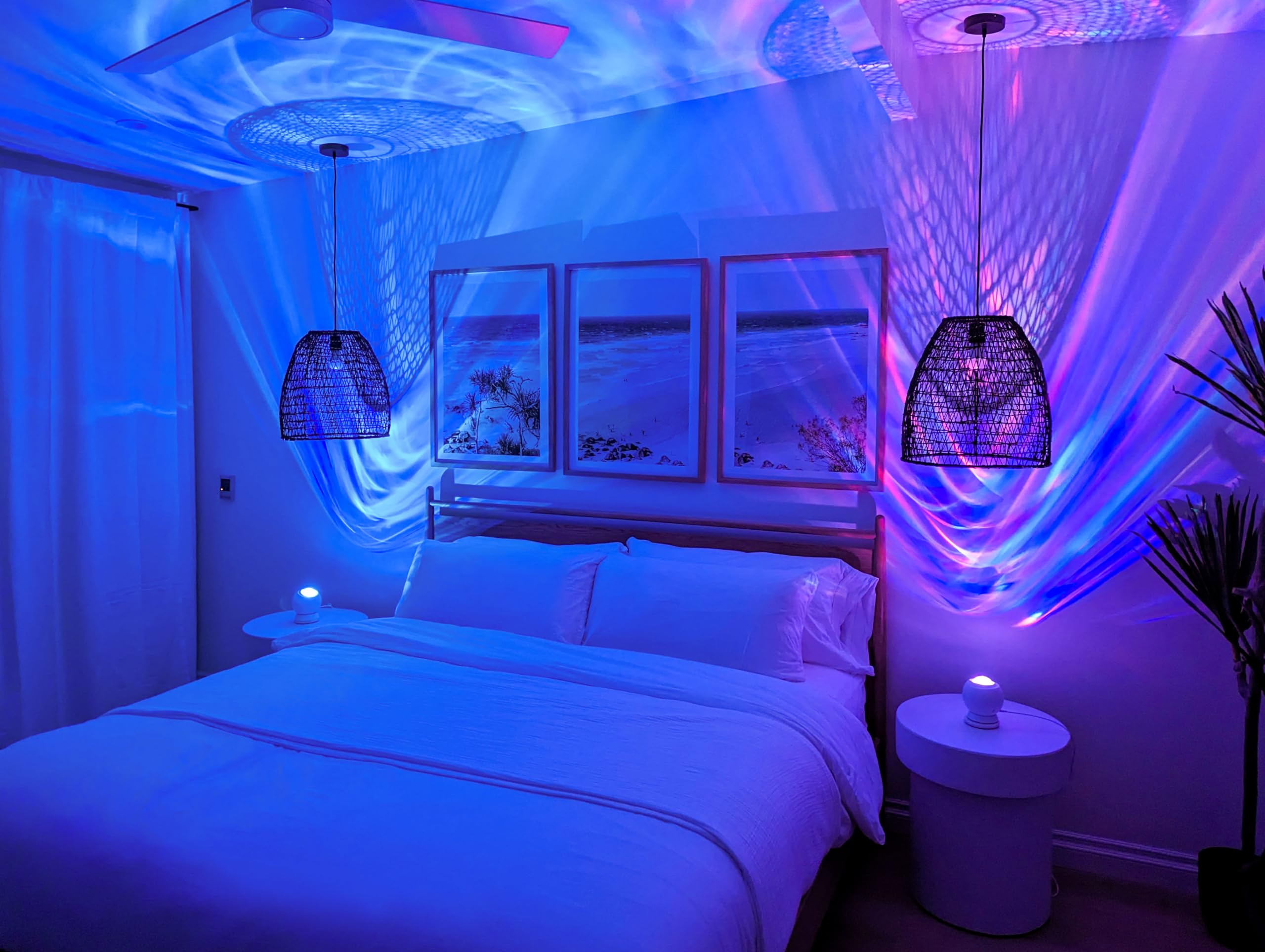 BlissLights Velarus - LED Aurora Projector, Northern Lights, WiFi App, for Bedroom Relaxation, Meditation, Home Theater, and Night Light Gift