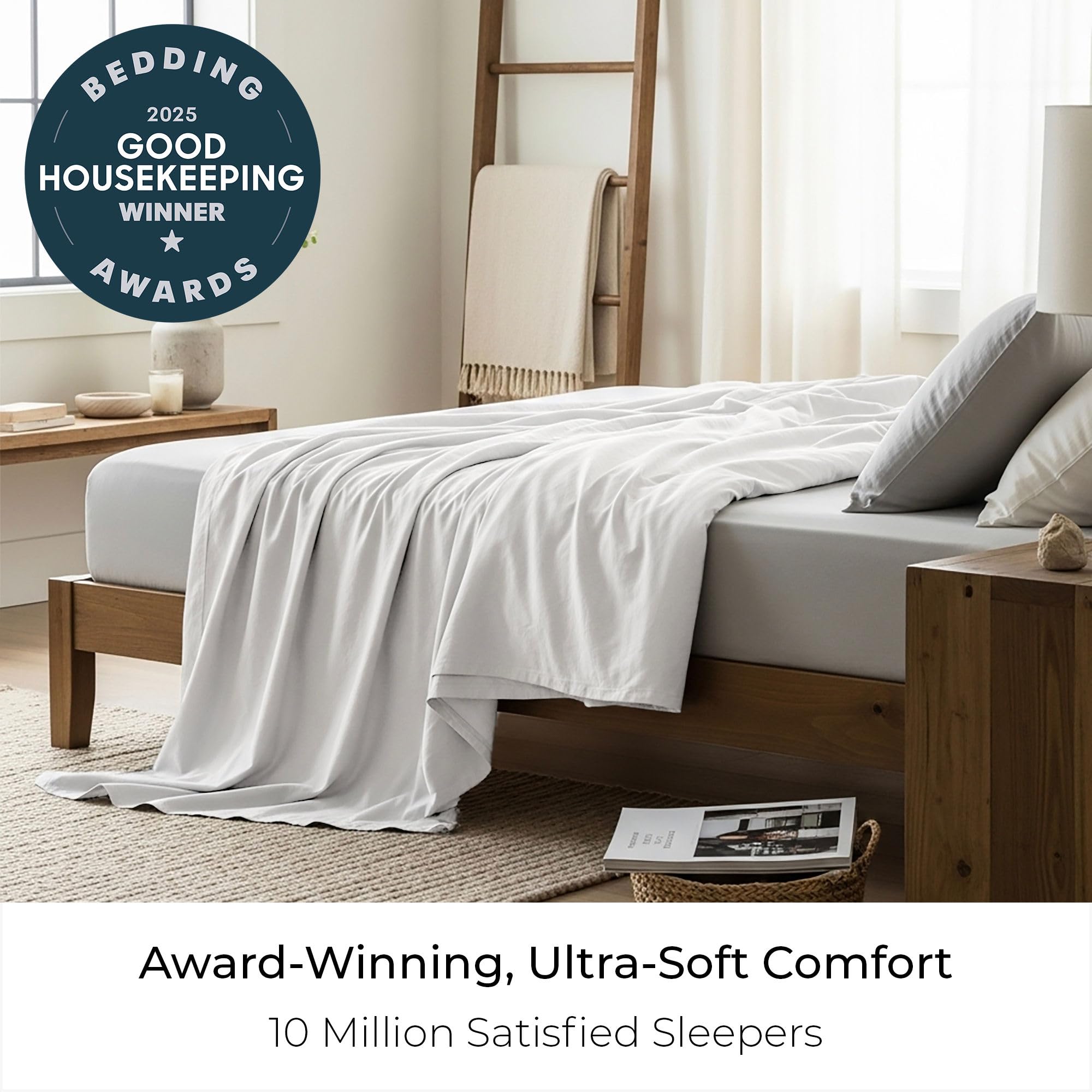 Mellanni King Size Flat Sheet - Iconic Collection Bedding - Hotel Luxury, Extra Soft, Cooling - Wrinkle, Fade, Stain Resistant - 1 Flat Sheet Only (King, White)