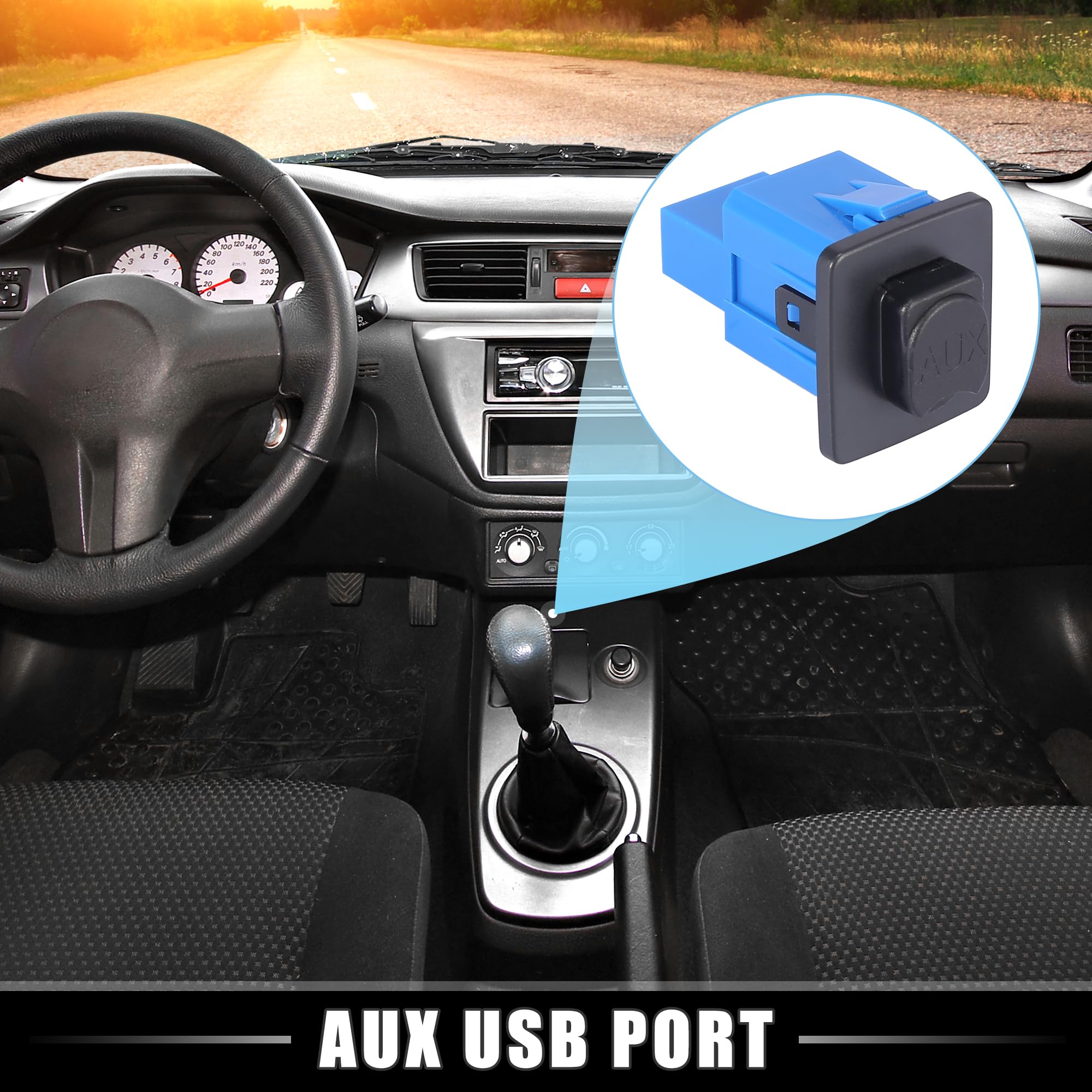 X AUTOHAUX 39112-TR0-A01 Car Auxiliary Plug Port Socket Aux Port Replacement for Honda Civic 2012