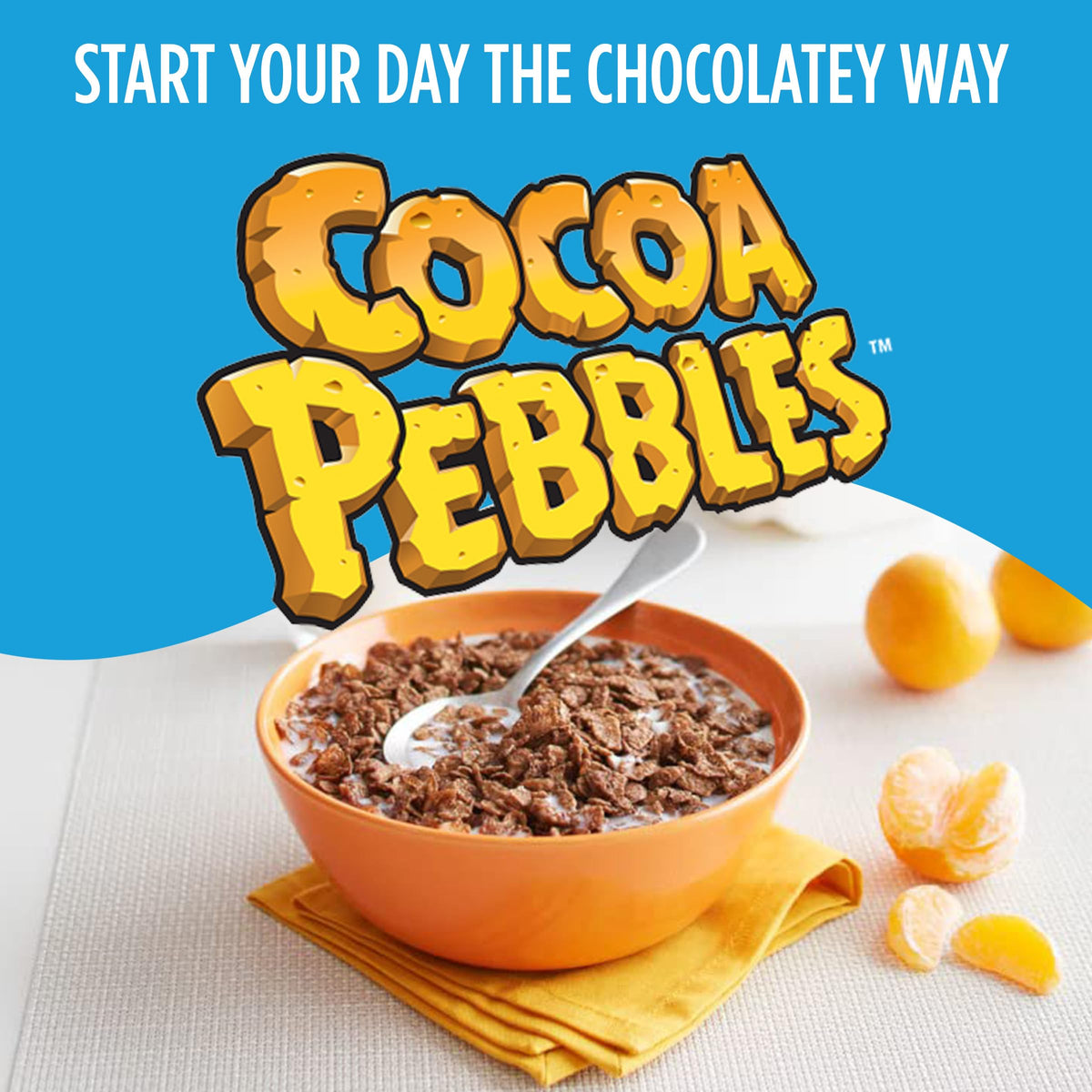 Post Cocoa PEBBLES Breakfast Cereal, Portable Individual Cereal Cups To Go, Gluten Free Cereal, 2.0-Ounce (Pack of 12)