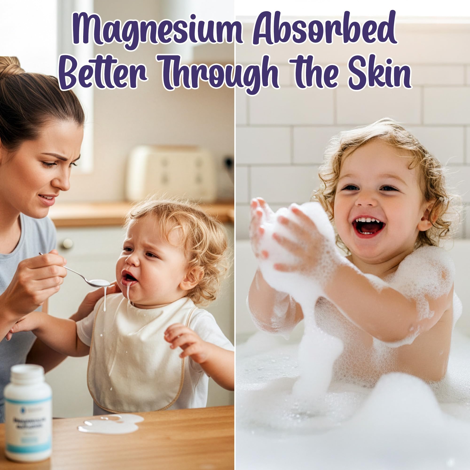 Aromasong Magnesium Flakes for Kids Bath – 3 LB Resealable Bag | Pure Dead Sea Salt Bath Flakes for Kids, Toddlers & Babies | Gentle Calming Epsom Salt Alternative | Soothing Bedtime Detox Soak