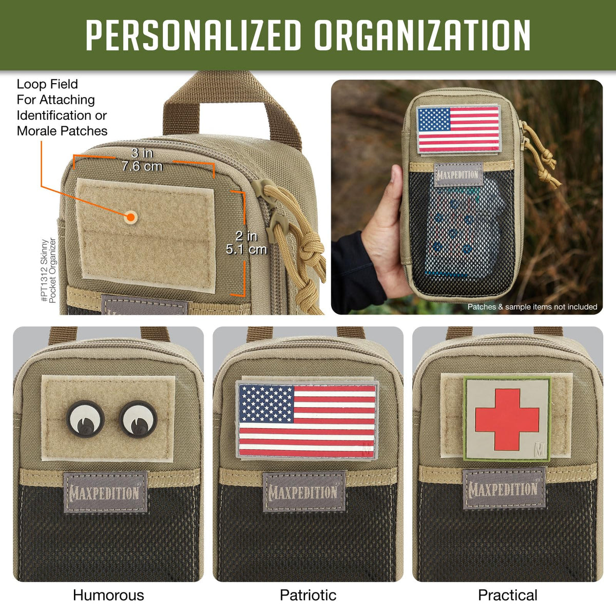 Maxpedition Skinny Pocket Organizer, Khaki
