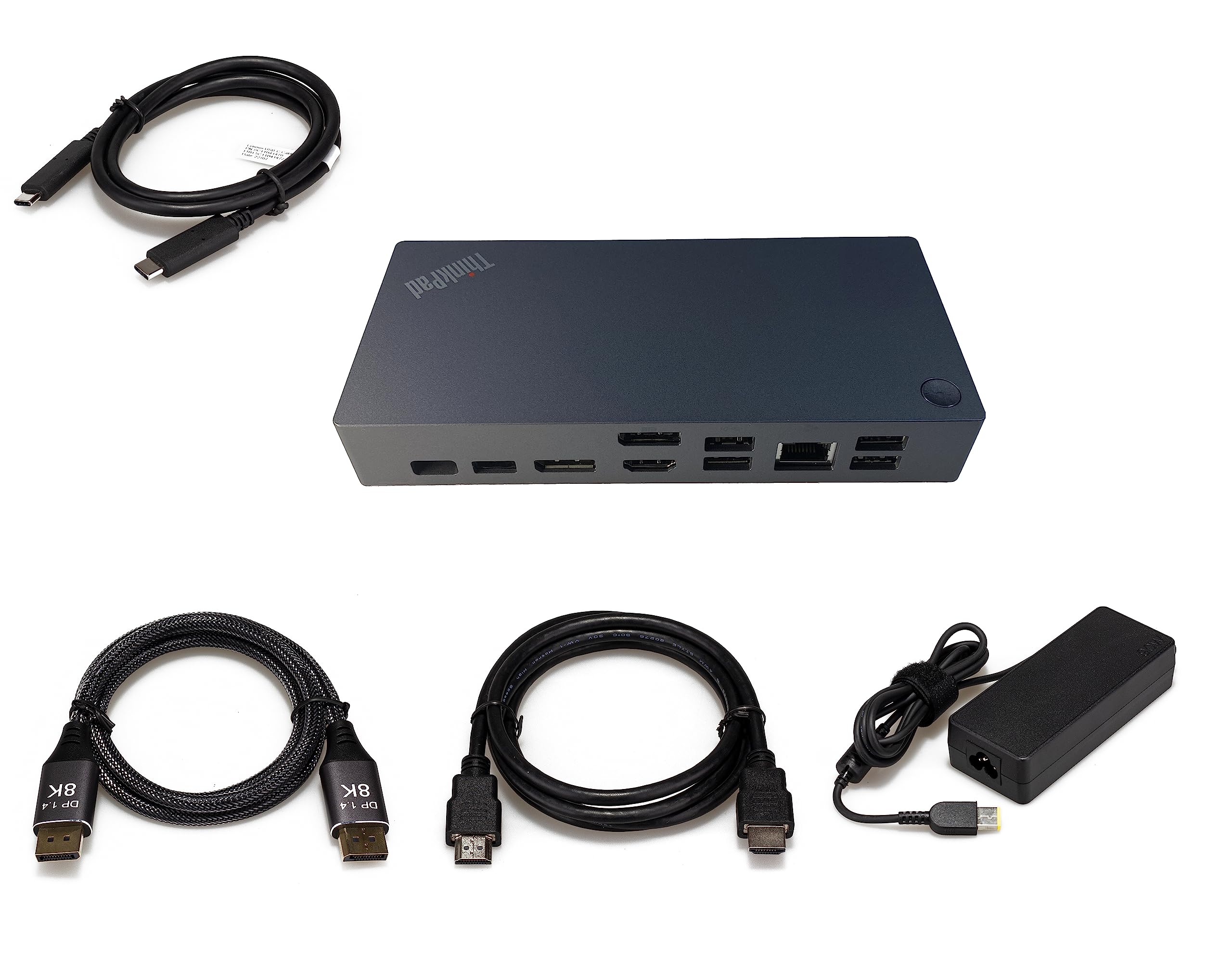 Lenovo ThinkPad Universal USB-C Dock V2-40B70090 with HDMI Cable and DP Cable
