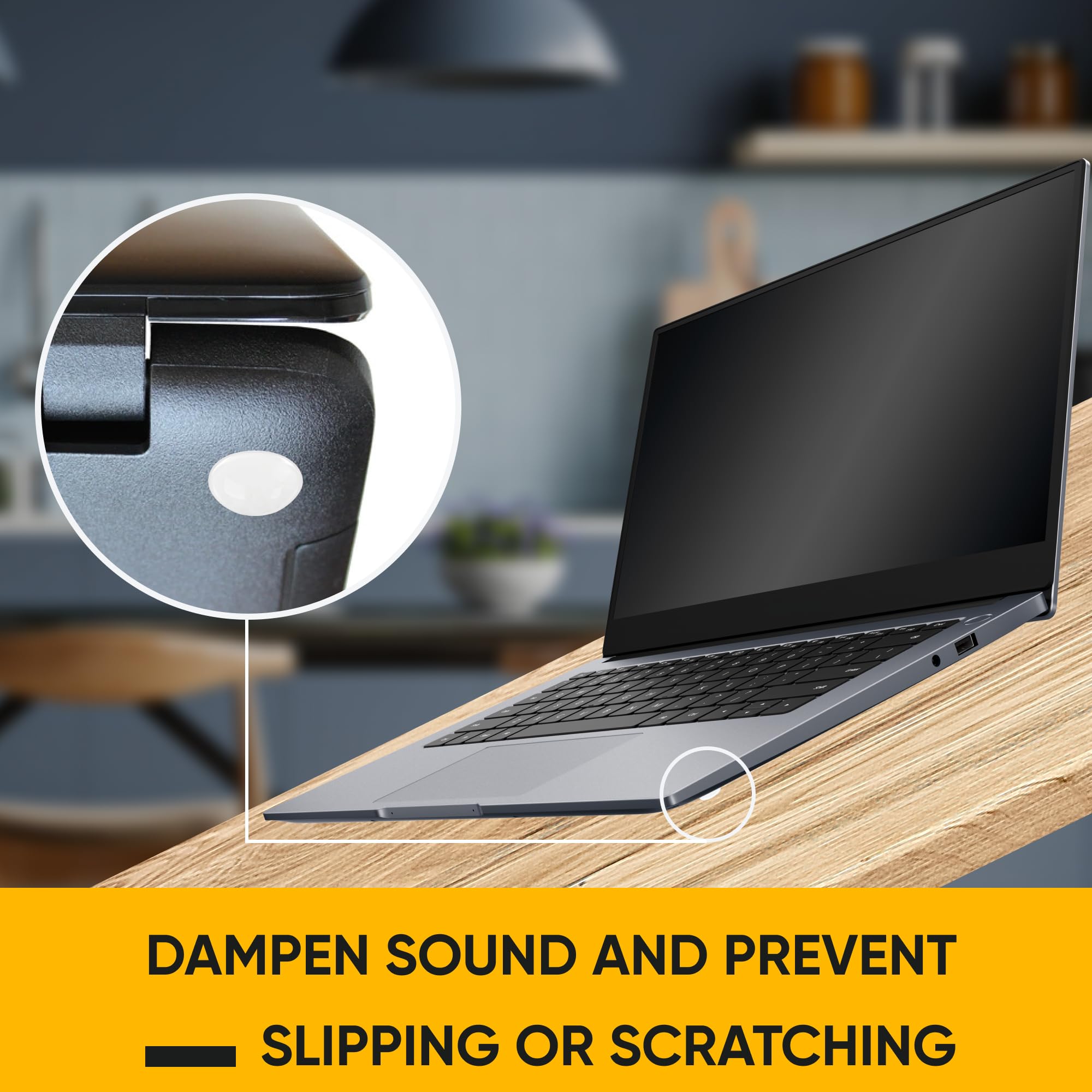 Vellax 118 & 104 Clear Cabinet Bumper Pads - Self-Adhesive Silicone Set with 5 Shapes for Doors, Drawers & Furniture – Sound Dampening Pads for Surface Protection